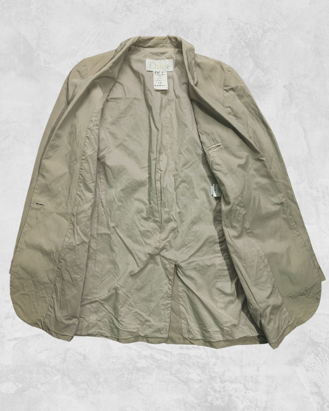 Phoebe Philo Chloe by Phoebe Philo Paper-Silk Blend One Button Coat Size L / US 10 / IT 46 - 2 Thumbnail
