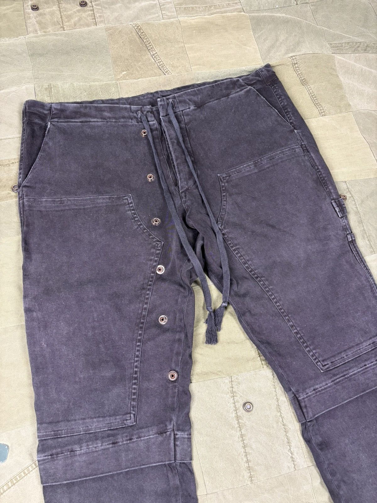 Greg Lauren Black Stretch Work Pants Size US 36 / EU 52 - 2 Thumbnail
