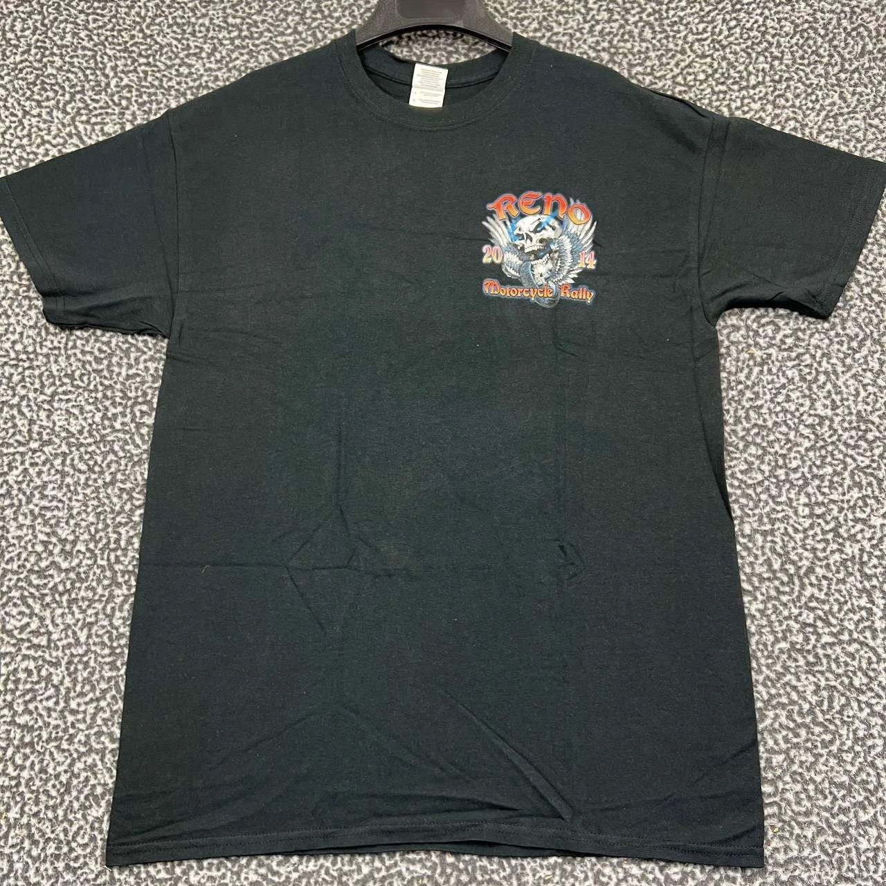 Gildan Vintage Reno Motorcycle Rally Shirt Men L Short Sleeve New Size US L / EU 52-54 / 3 - 2 Thumbnail