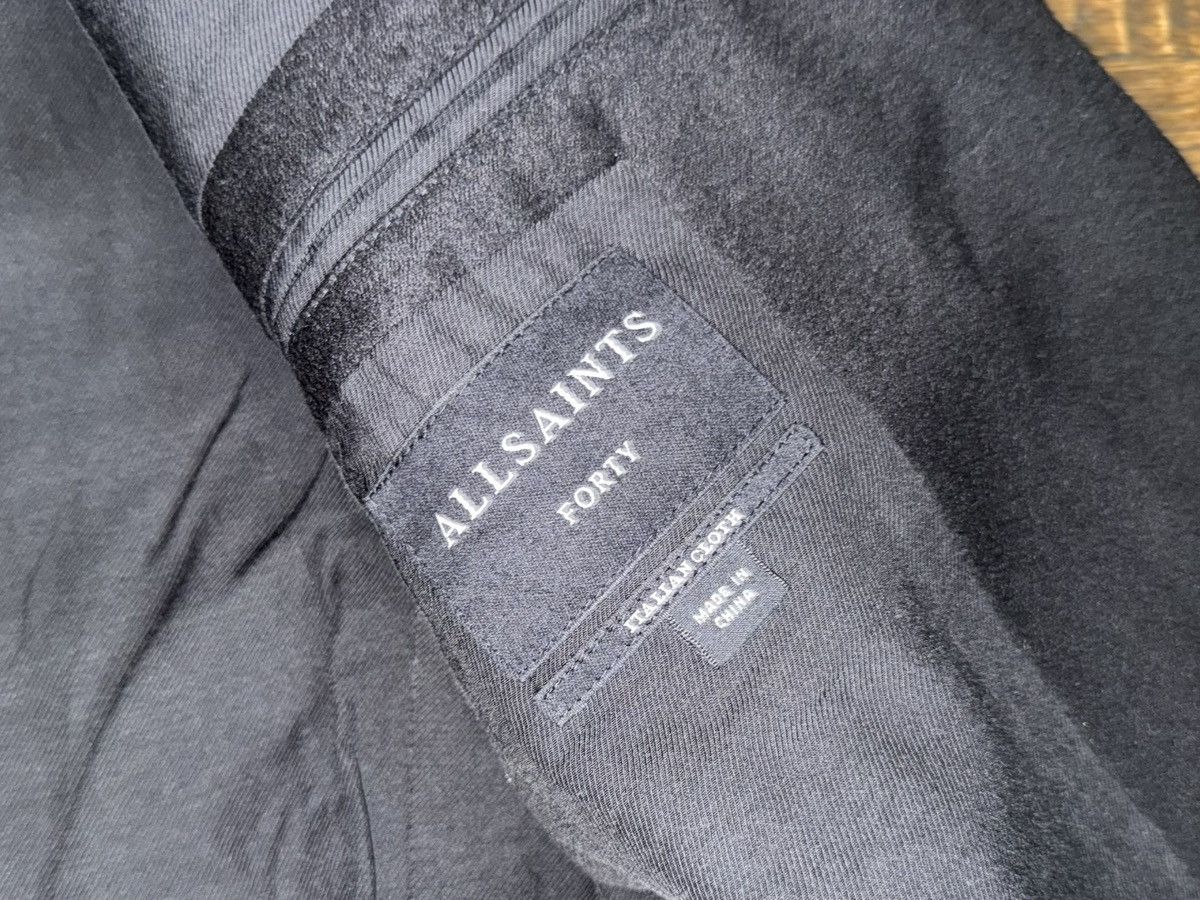 Allsaints ALLSAINTS “Mort” Italian Cloth Blazer Sport Coat Black 40R Size 40R - 3 Thumbnail