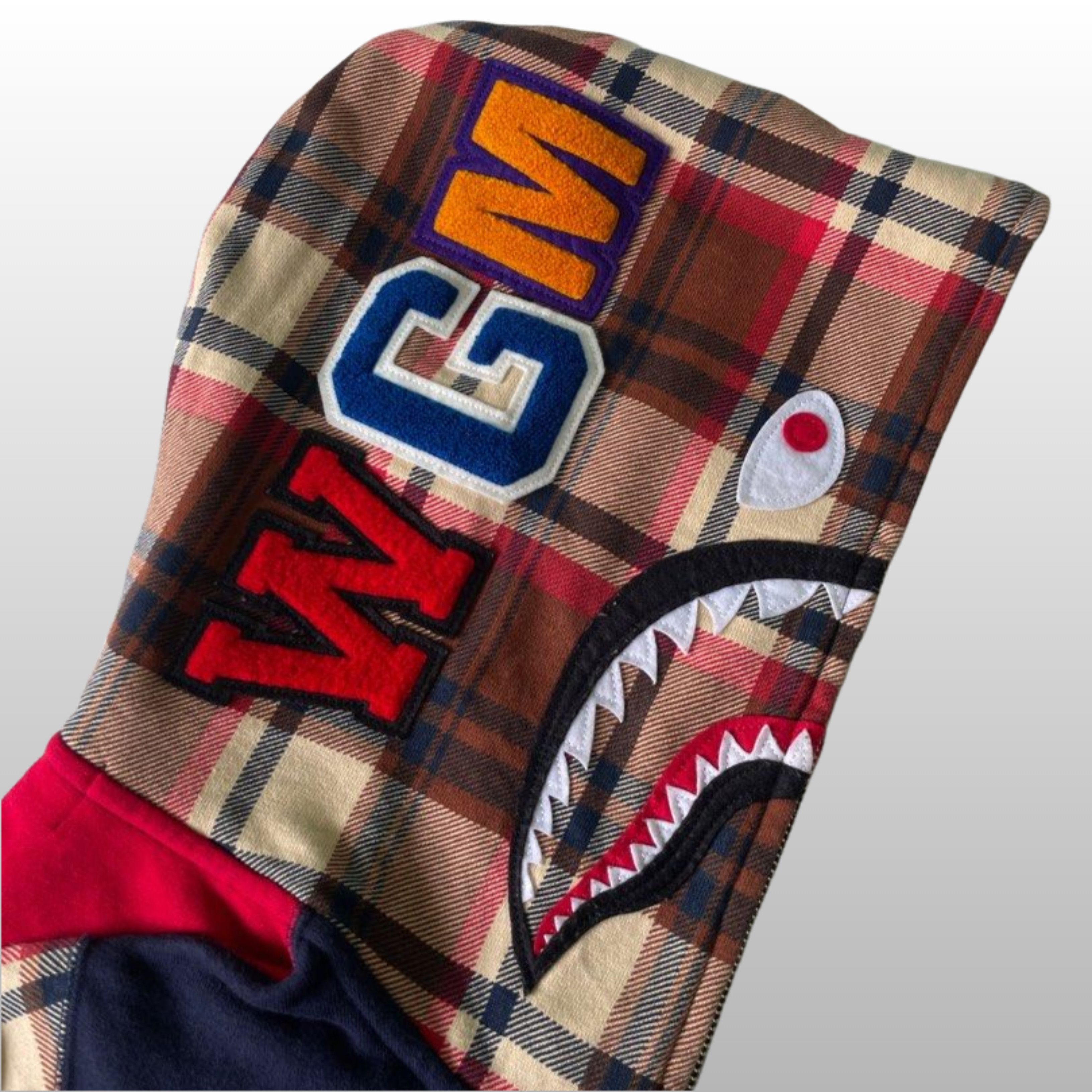 Bape Bape Check Shark Relaxed Full Zip Hoodie SS21 Size XS / US 0-2 / IT 36-38 - 5 Thumbnail