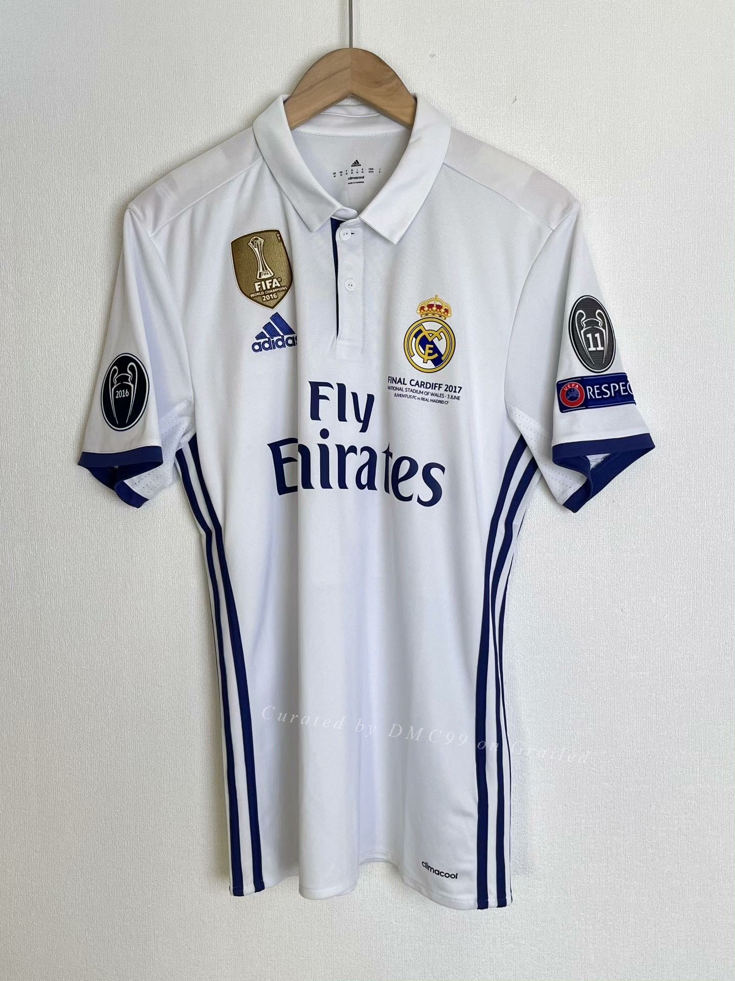 Vintage 16-17 Real Madrid UCL Final Home Jersey Size US M / EU 48-50 / 2 - 1 Thumbnail