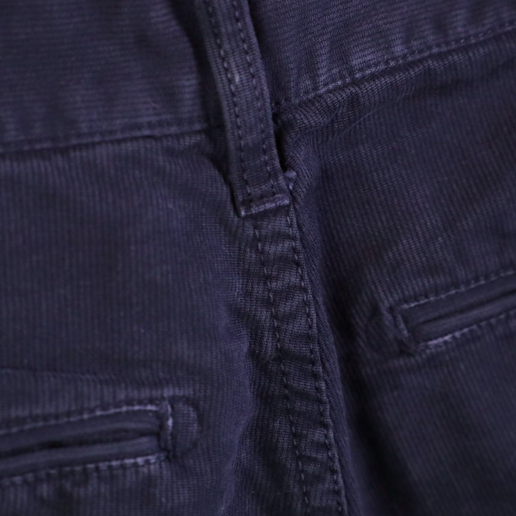Vintage Martin + Osa Pants Mens 32x32 Navy Blue Corduroy Straight Ankle 5-Pocket Cotton Regular Men Size US 32 / EU 48 - 5 Thumbnail