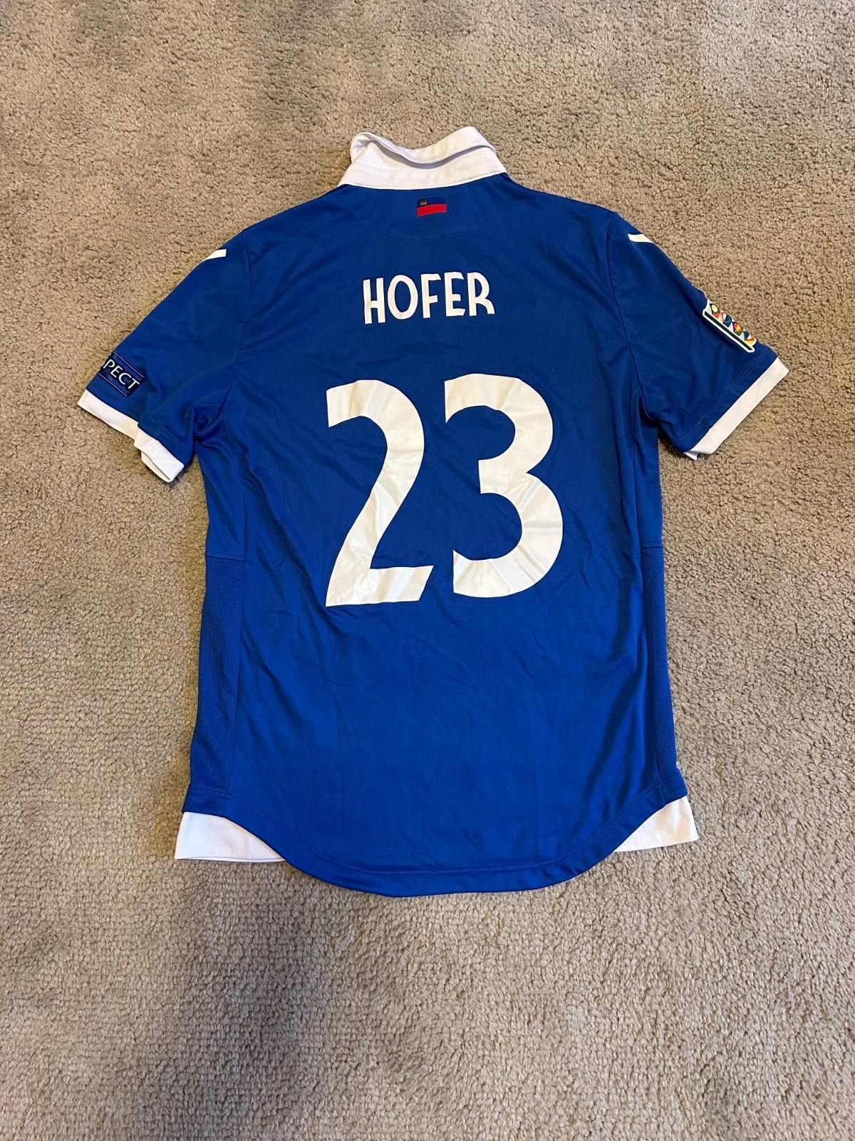Macron LICHTENSTEIN 2018 2019 SHIRT JERSEY L MATCH WORN #23 HOFER Size US L / EU 52-54 / 3 - 7 Thumbnail