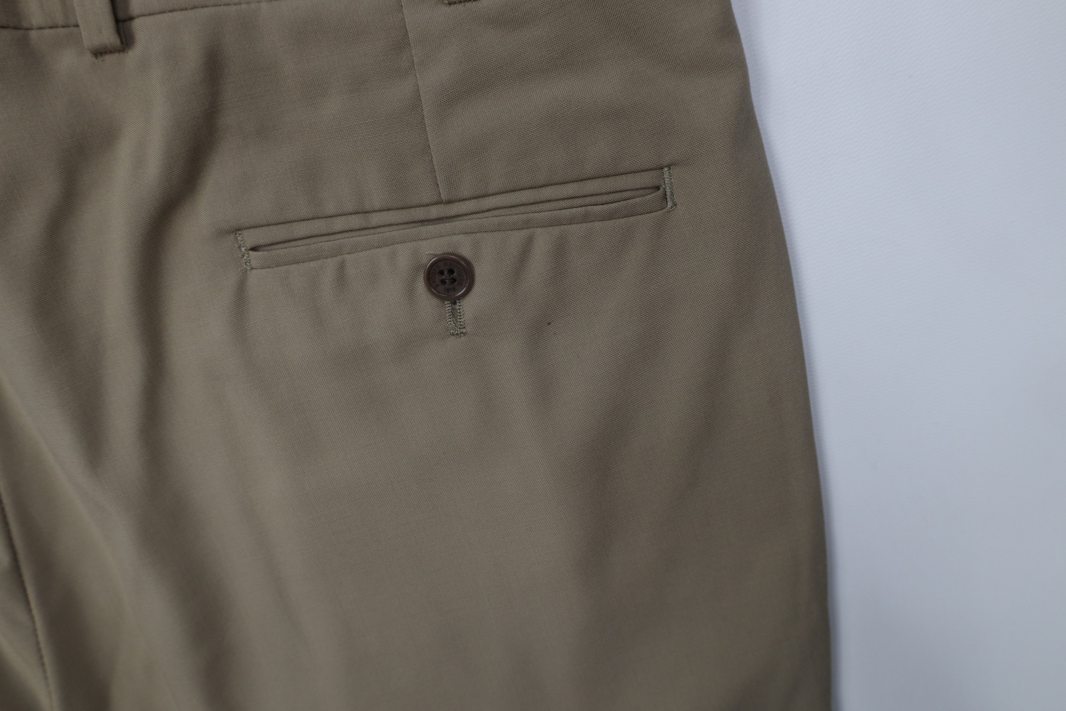 Brooks Brothers Vintage 90s Y2K Brooks Brothers Wool Wide Leg Chino Pants Size US 36 / EU 52 - 15 Thumbnail