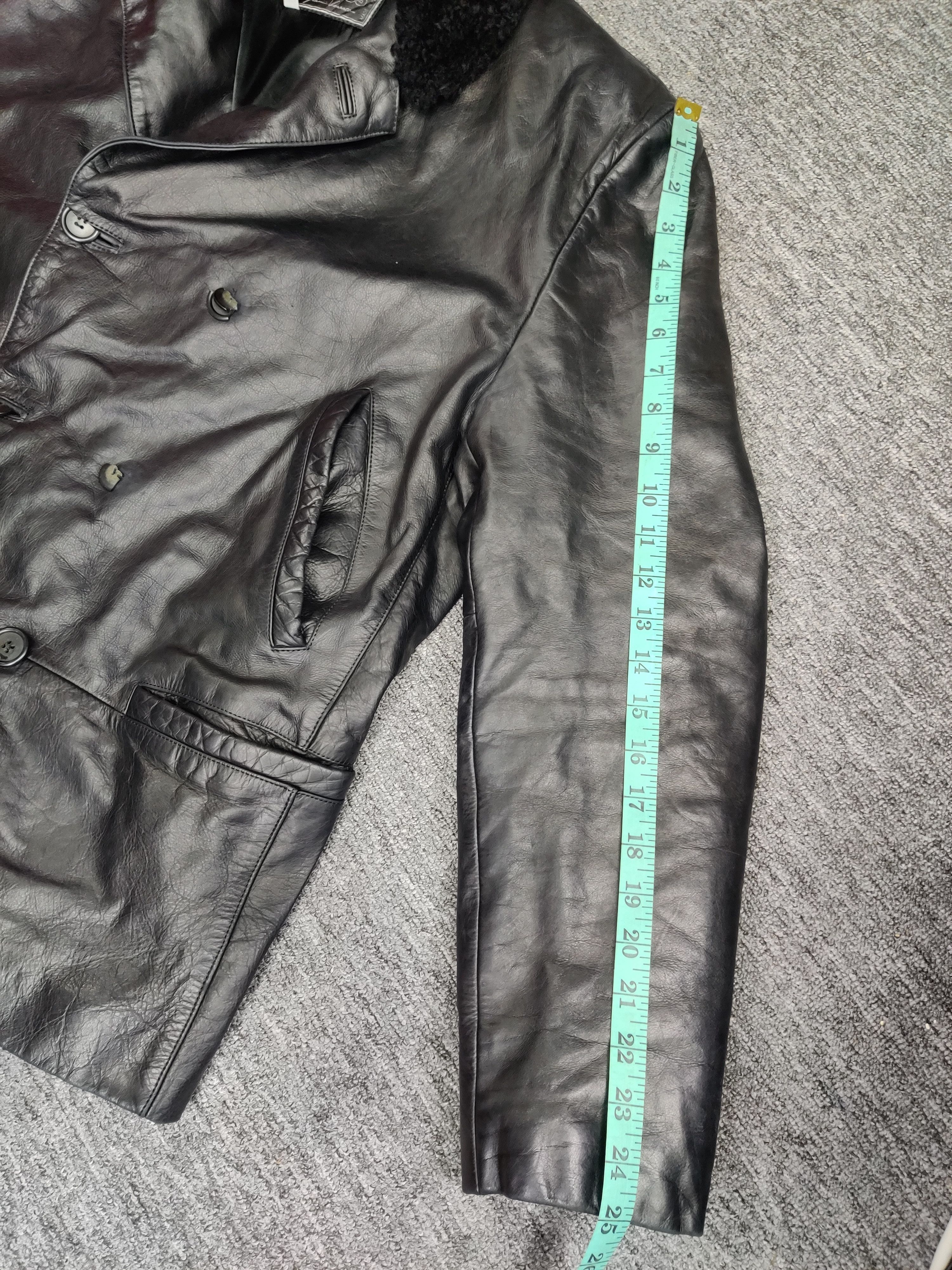 Versus Versace Vintage Versus Versace Double Burton Leather Fur Jacket Size US L / EU 52-54 / 3 - 16 Thumbnail