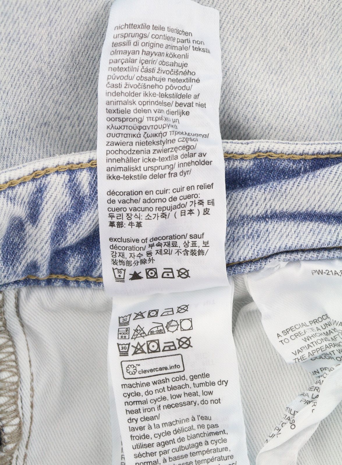 Calvin Klein SLIM STRAIGHT W34/L32 Blue Faded Zip Fly Jeans 87463 Size US 34 / EU 50 - 9 Thumbnail