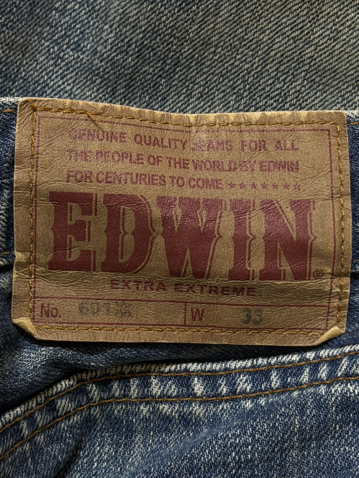 Edwin Vintage 90s Edwin 601 Faded Wash Distress Wide Leg Bootcut Size US 32 / EU 48 - 6 Thumbnail