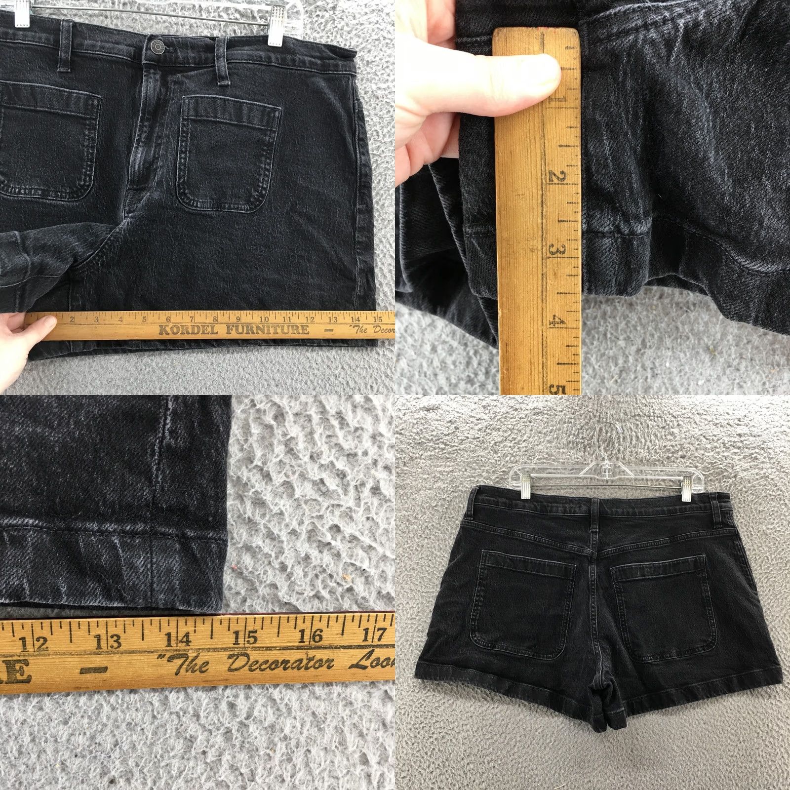 Old Navy Old Navy Chino Shorts Womens 4 Black Floral Zip Fly Button Flat Front Cotton Size 27" / US 4 / IT 40 - 8 Thumbnail
