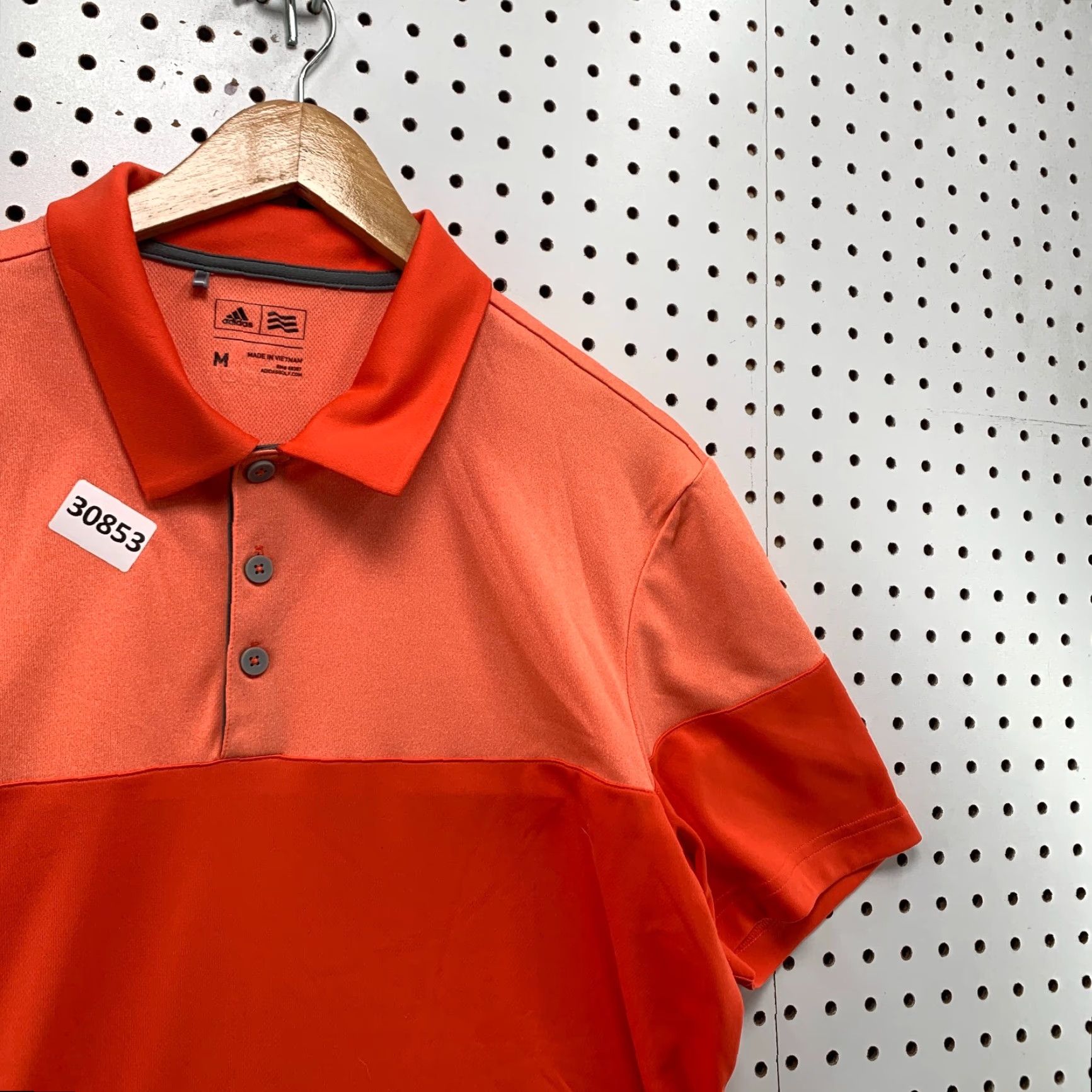 Adidas Adidas Golf Polo Shirt Mens Medium Orange Colorblock Active Short Sleeve 21x28 Polo Mens Colorblock Orange Golf Shirt Adidas Size US M / EU 48-50 / 2 - 7 Thumbnail