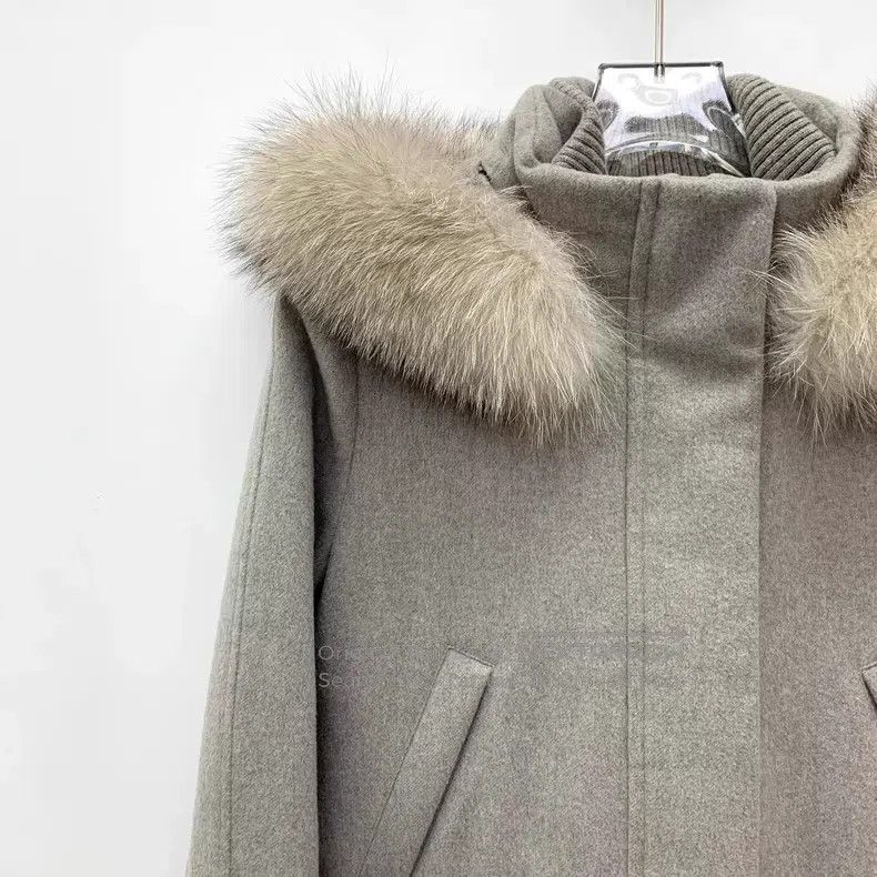 Loro Piana Loro Piana Gray Cashmere Hooded Cotton Jacket with Fur Col Size XXS / US 00 / IT 34 - 3 Thumbnail