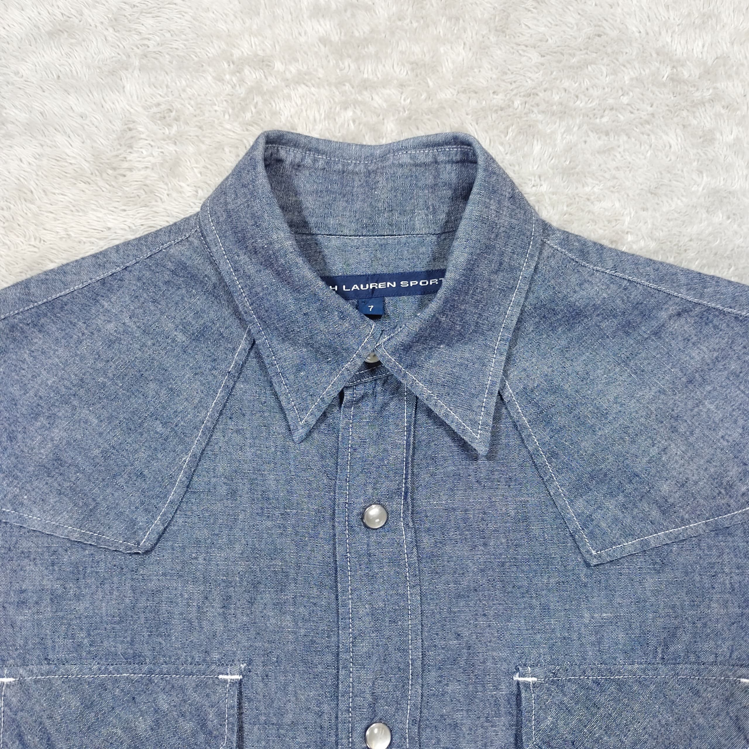 Polo Ralph Lauren RALPH LAUREN SPORT DENIM PEARL SNAP BUTTON UP SHIRT SIZE 7 Size M / US 6-8 / IT 42-44 - 5 Thumbnail