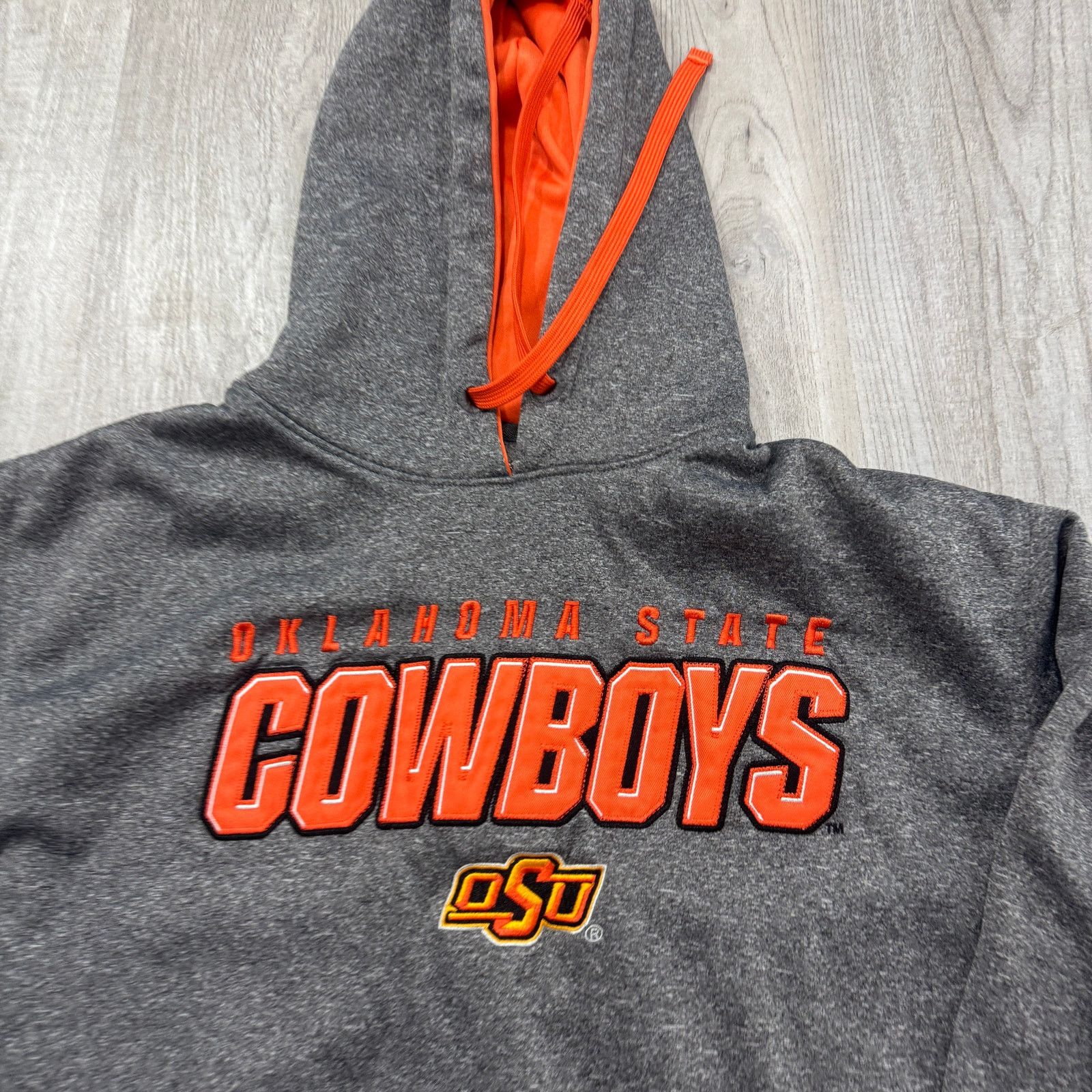NCAA Oklahoma State Cowboys Sweatshirt Men's Medium Gray Orange Size US M / EU 48-50 / 2 - 3 Thumbnail