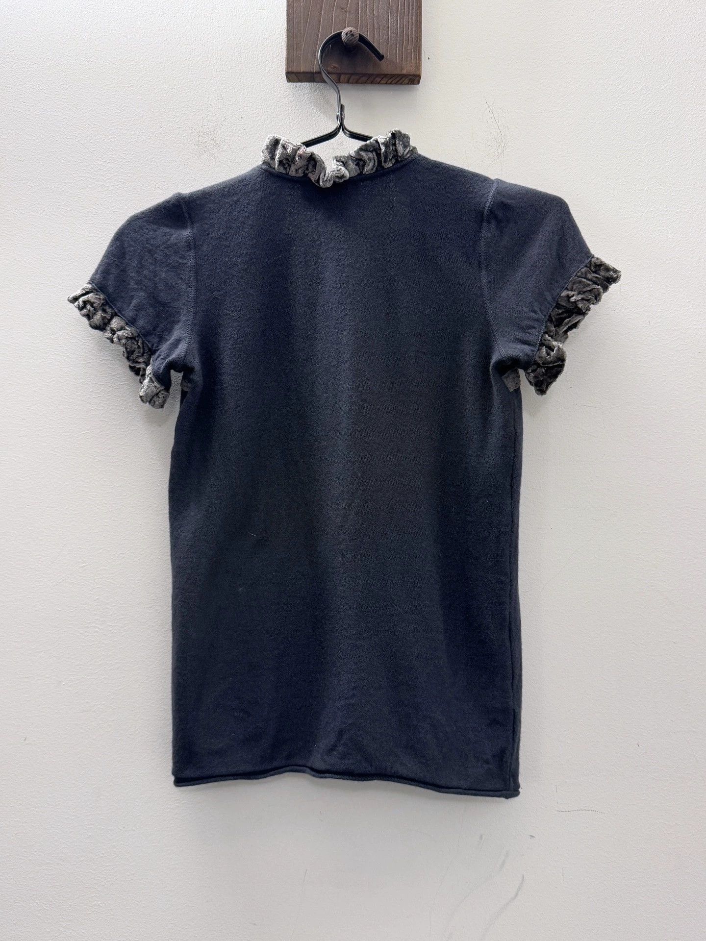 Armani Armani Vintage Blocked Velvet Collar/Cuff Short Shirt S Size S / US 4 / IT 40 - 9 Thumbnail