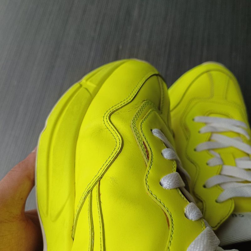 Gucci Gucci Rhyton Leather Low-top Sneakers in Yellow - Size US 8.5 / EU 41-42 - 8 Thumbnail