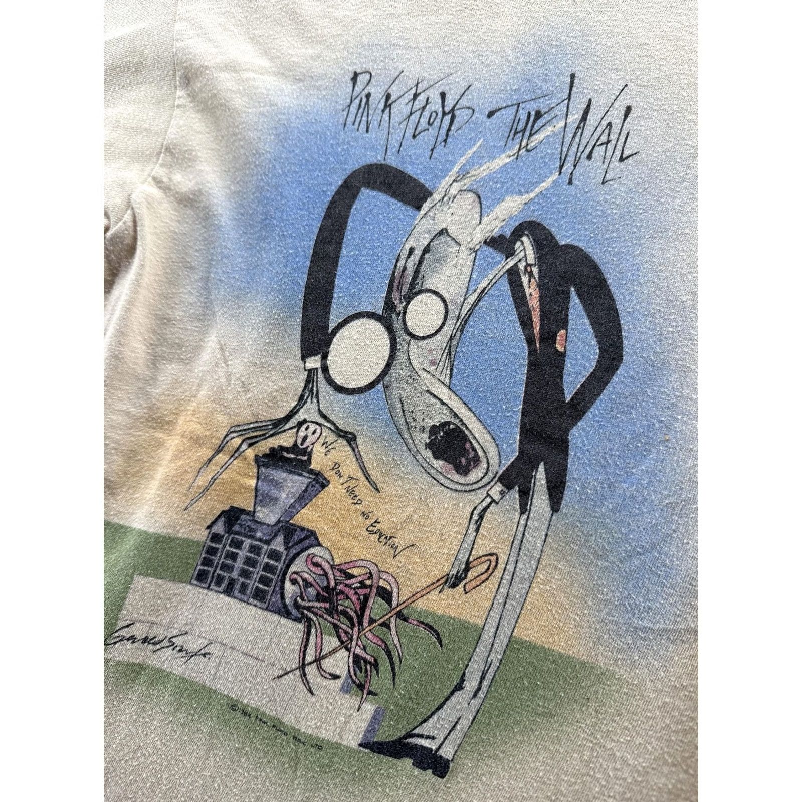 Vintage VINTAGE Pink Floyd The Wall Shirt Mens Medium Beige Graphic Tour Sportswear 80s Size US M / EU 48-50 / 2 - 6 Thumbnail