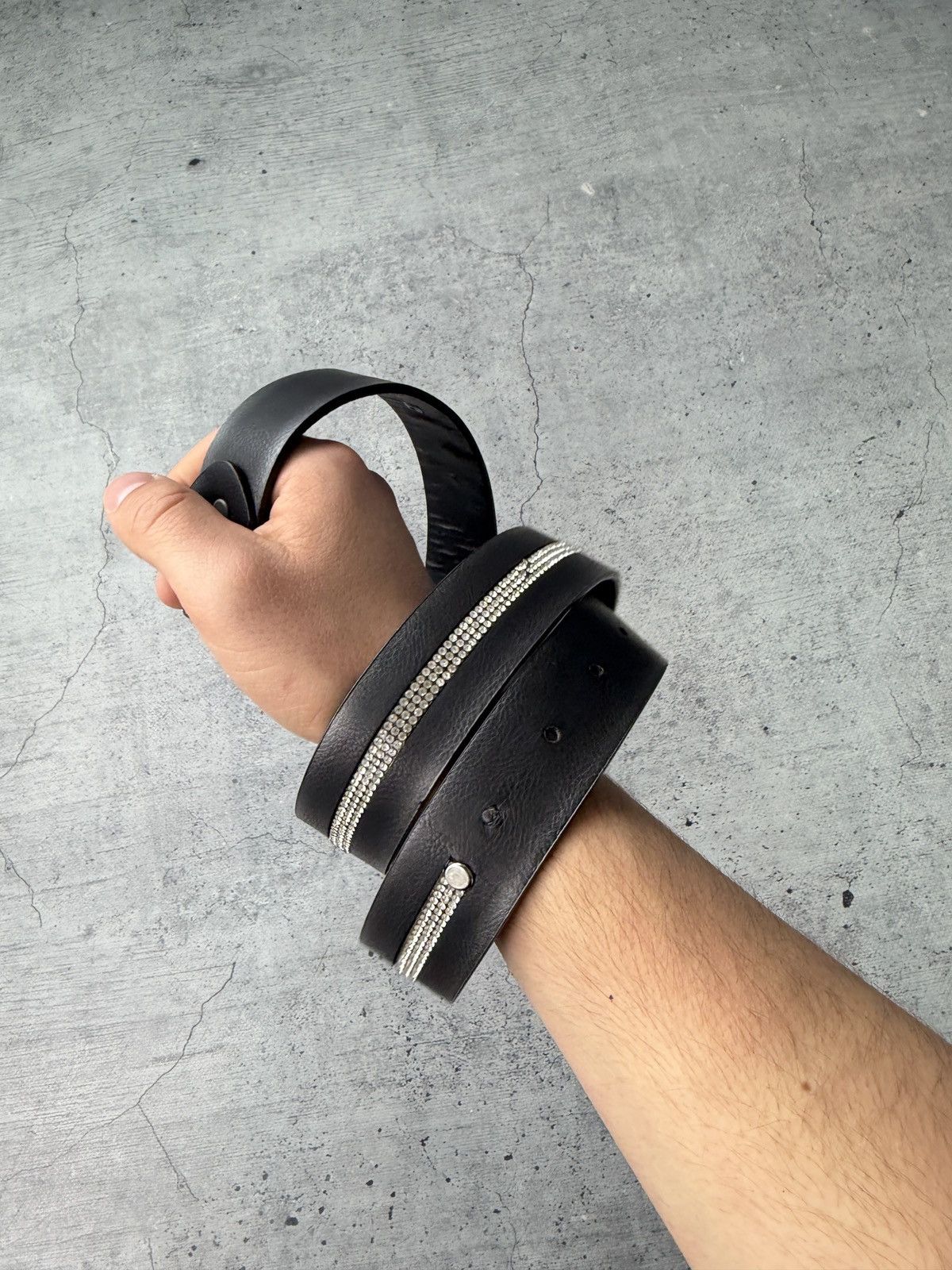 Japanese Brand Vintage Leather Japan LGB Style Punk Emo Rock Goth Y2K belt Size ONE SIZE - 4 Thumbnail