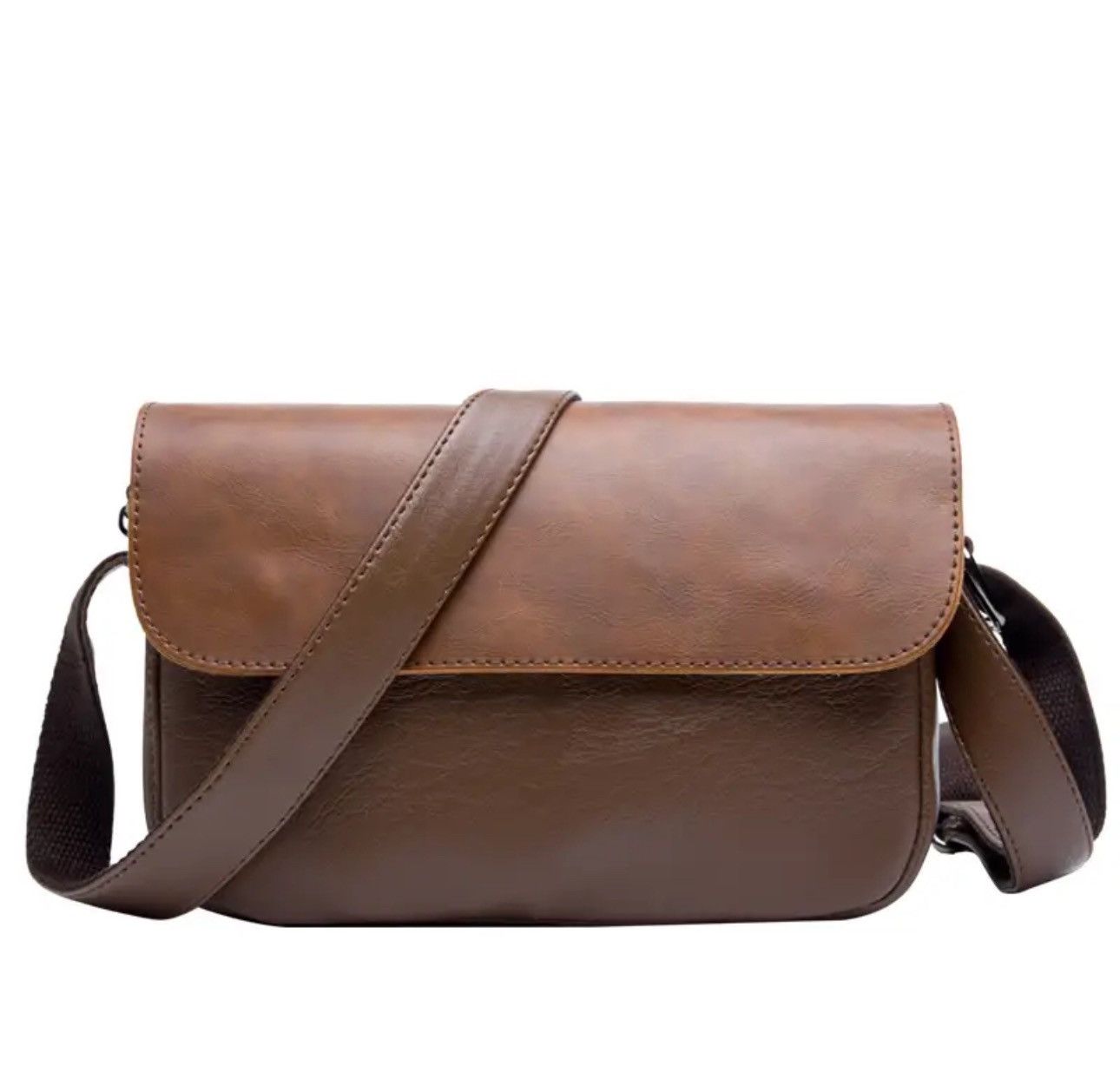 Japanese Brand Retro brown faux leather shoulder bag Size ONE SIZE - 1 Thumbnail