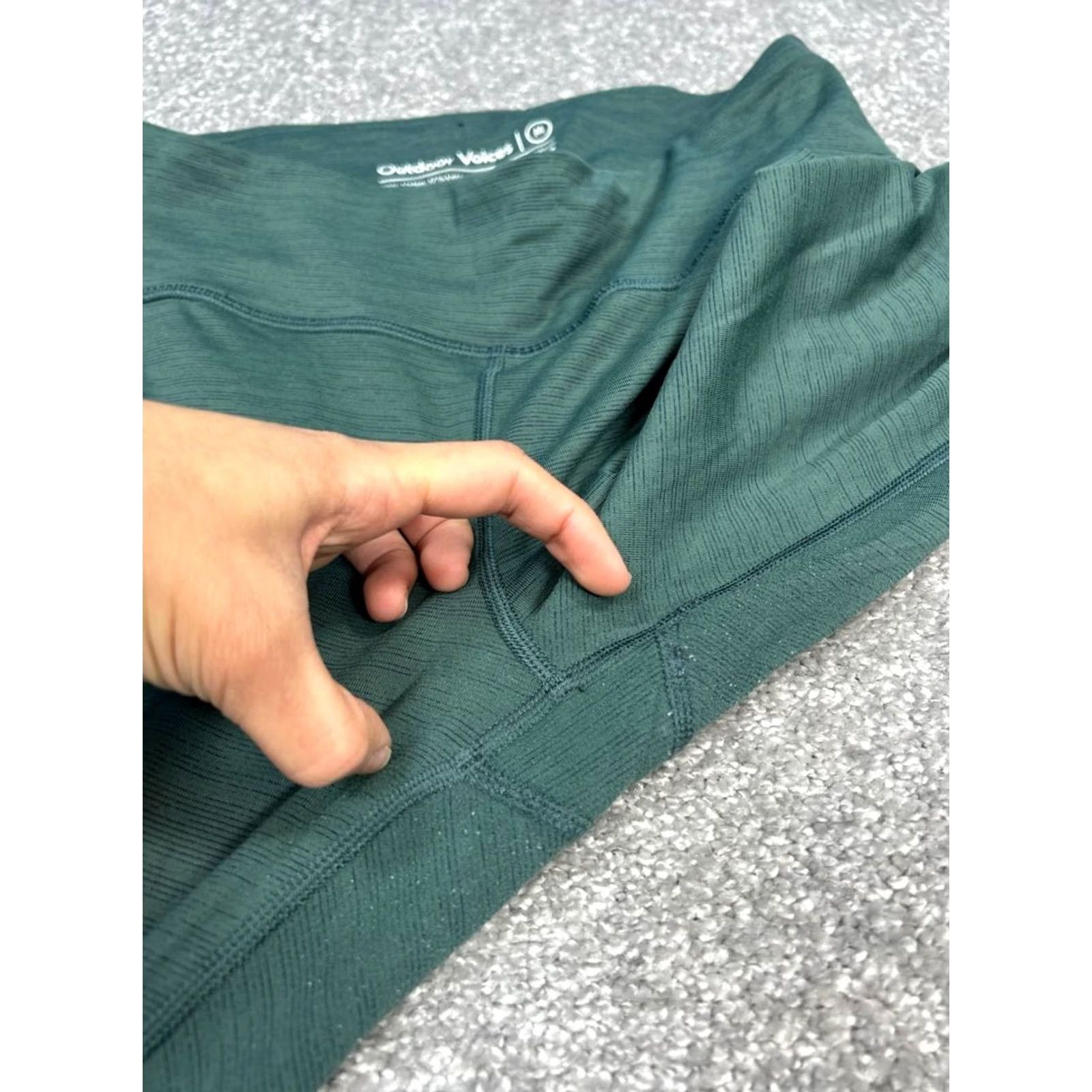 Outdoor Voices Outdoor Voices Leggings Women Medium Green Stretch Mid Rise Yoga Workout Running Size 32" / US 10 / IT 46 - 3 Thumbnail