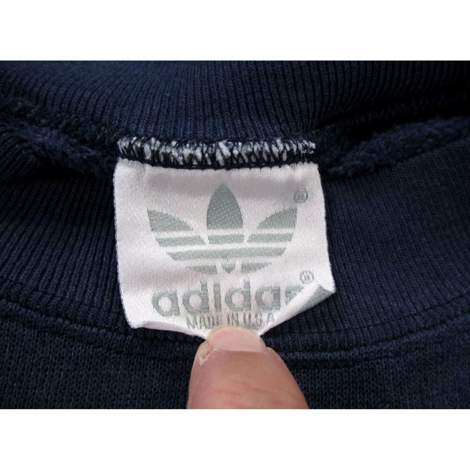 Adidas VINTAGE Adidas Sweatshirt Womens M Blue Pullover Embroidered Logo USA Made 80s Size M / US 6-8 / IT 42-44 - 6 Thumbnail