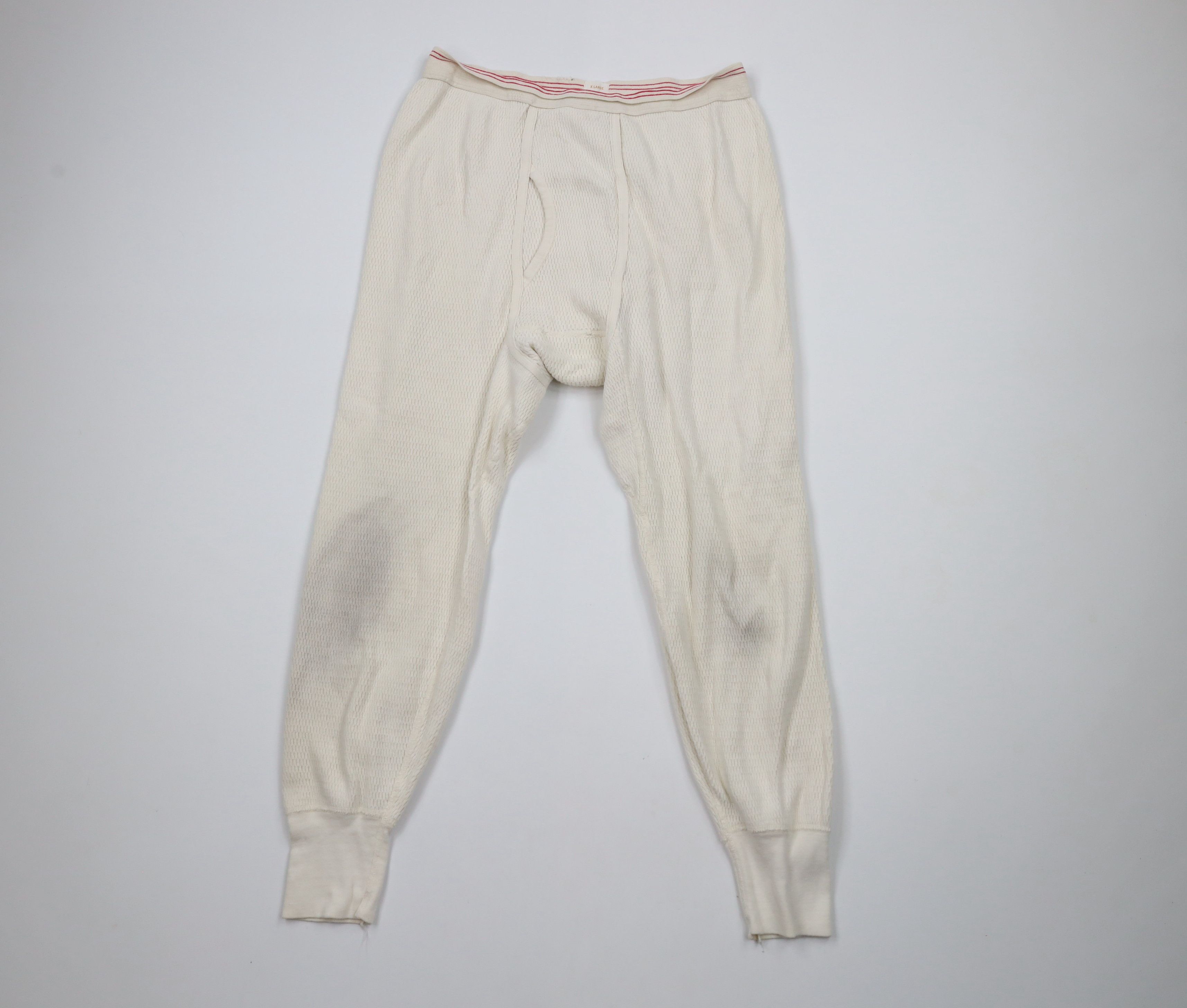 Vintage Vintage 50s 60s Streetwear Heavyweight Thermal Waffle Pants Size US 38 / EU 54 - 1 Thumbnail