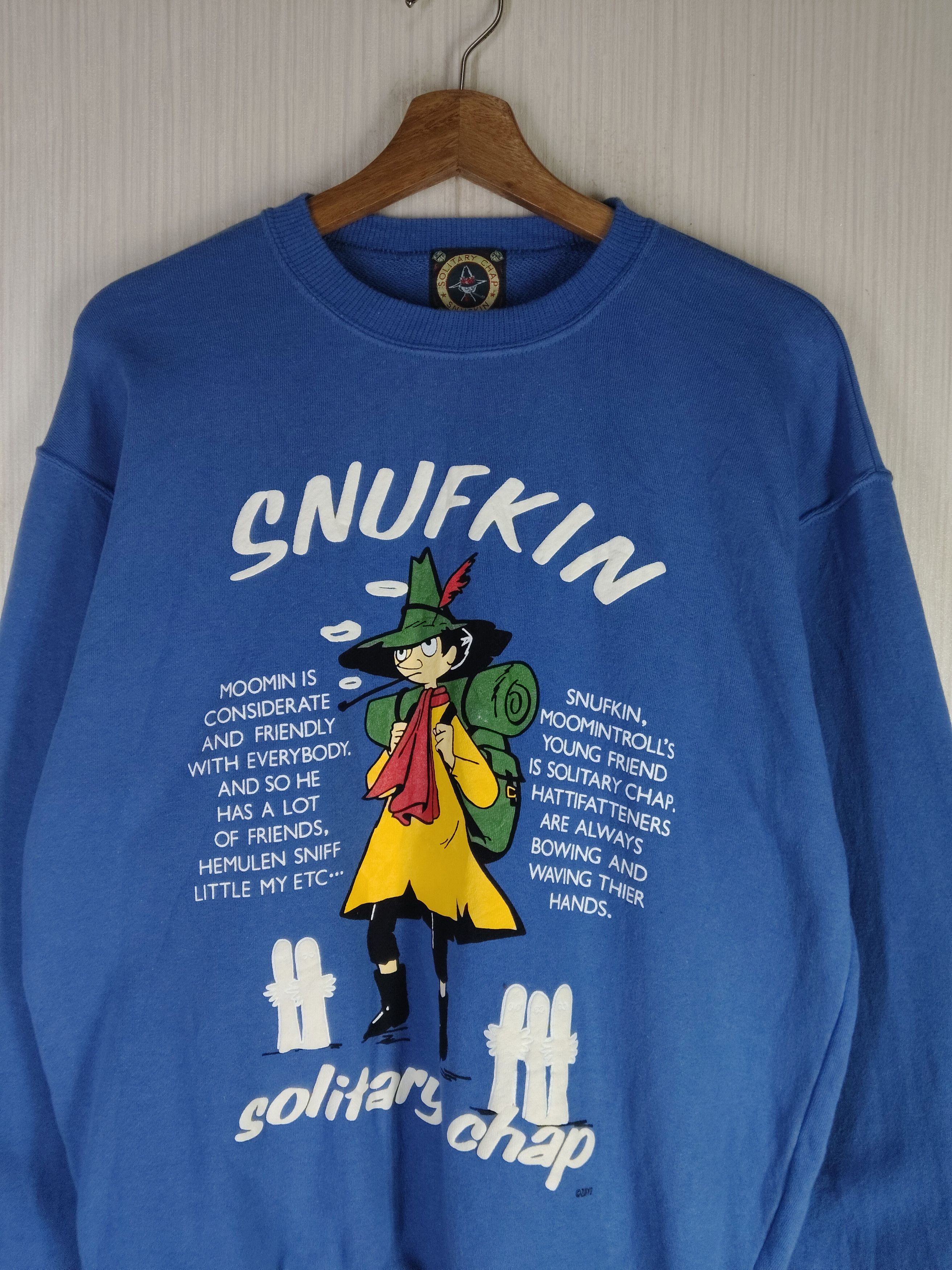 Cartoon Network Vintage Snufkin Solitary Chap Moomin sweatshirt Size US L / EU 52-54 / 3 - 2 Thumbnail
