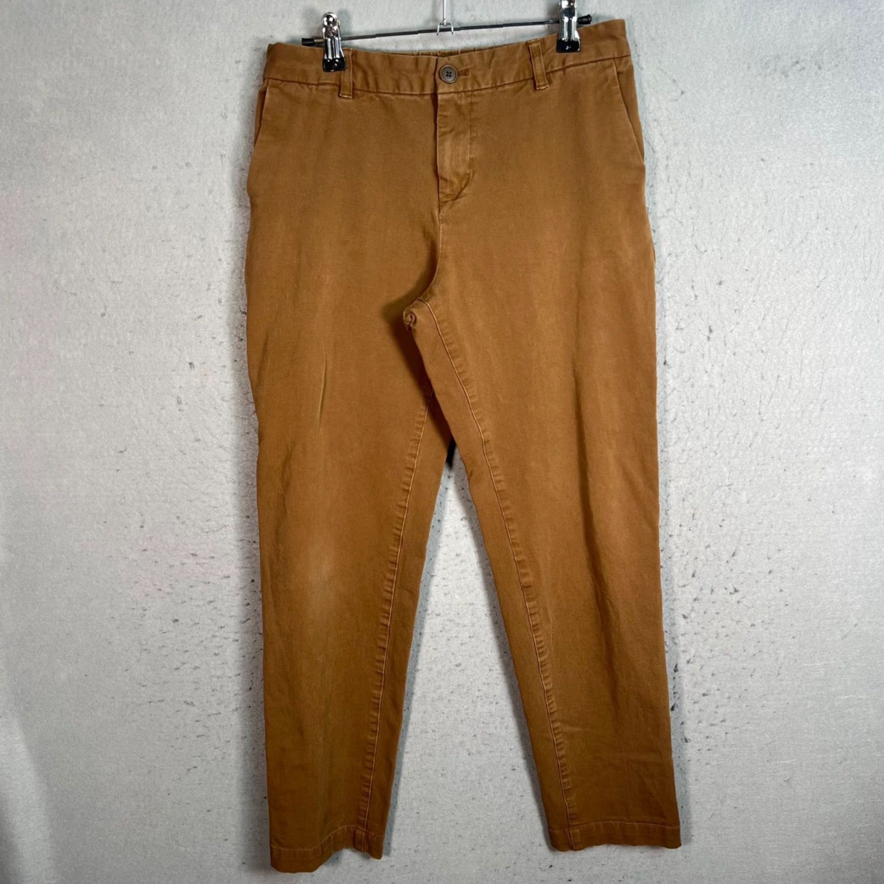 Muji MUJI Pants Womens Medium Brown Slim Fit Cotton Blend Chino Size 32" / US 10 / IT 46 - 2 Thumbnail