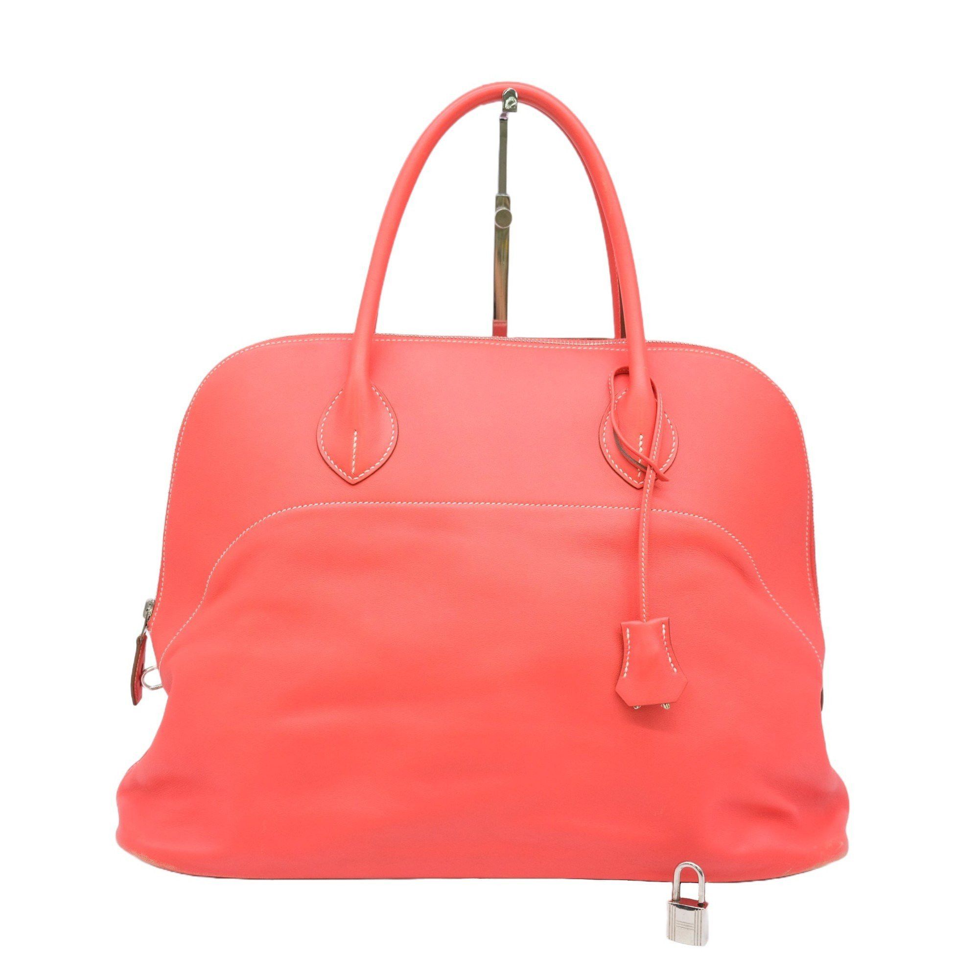 image of Hermes Bolide Relax 40 Handbag Tote Bag Vor Sikkim Rose Jaipur Pink, Women's