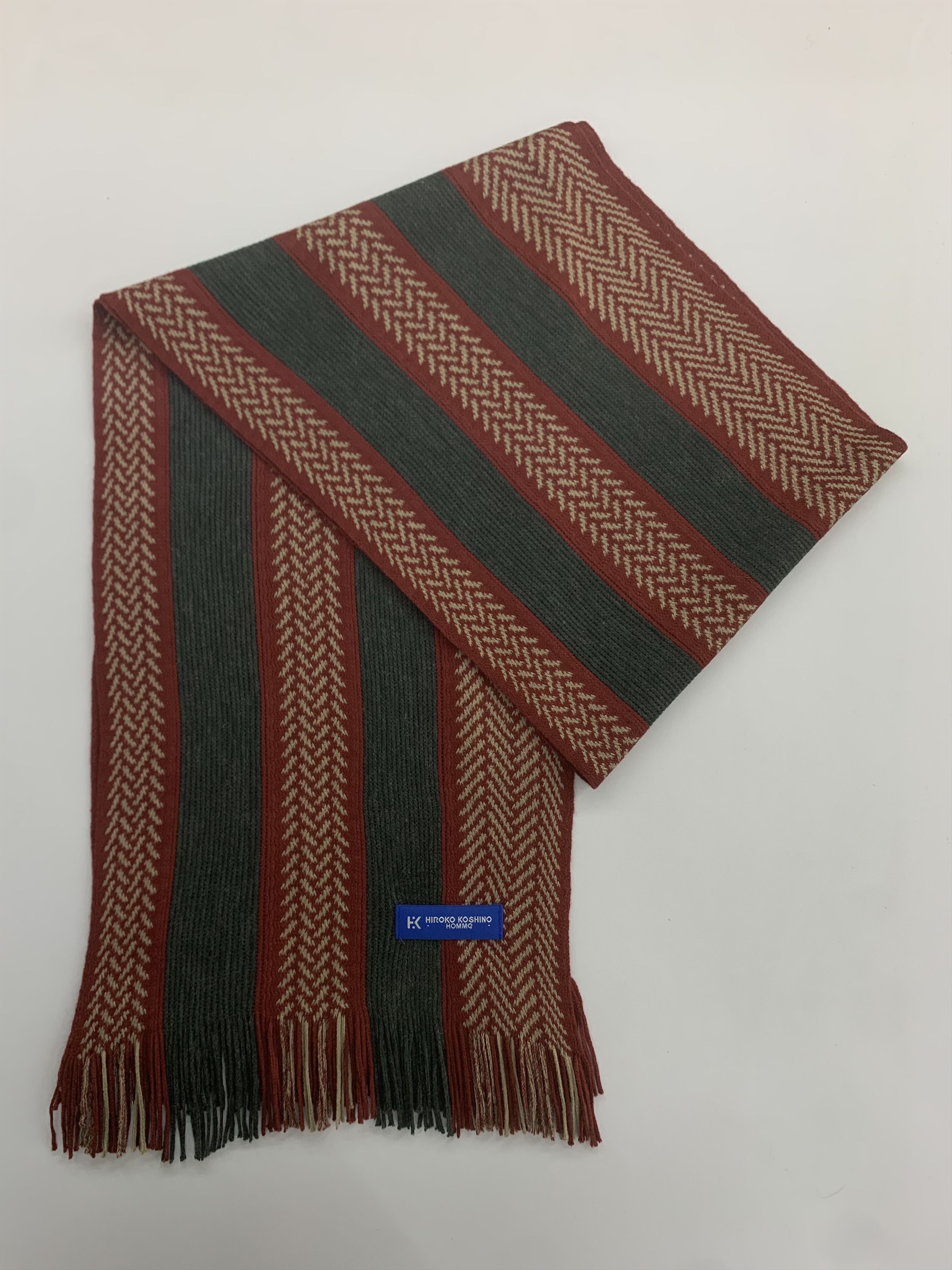 Hiroko Koshino Homme Hiroko Koshino Scarf Wool Muffler Neck Wrap BL3047 Size ONE SIZE - 2 Thumbnail