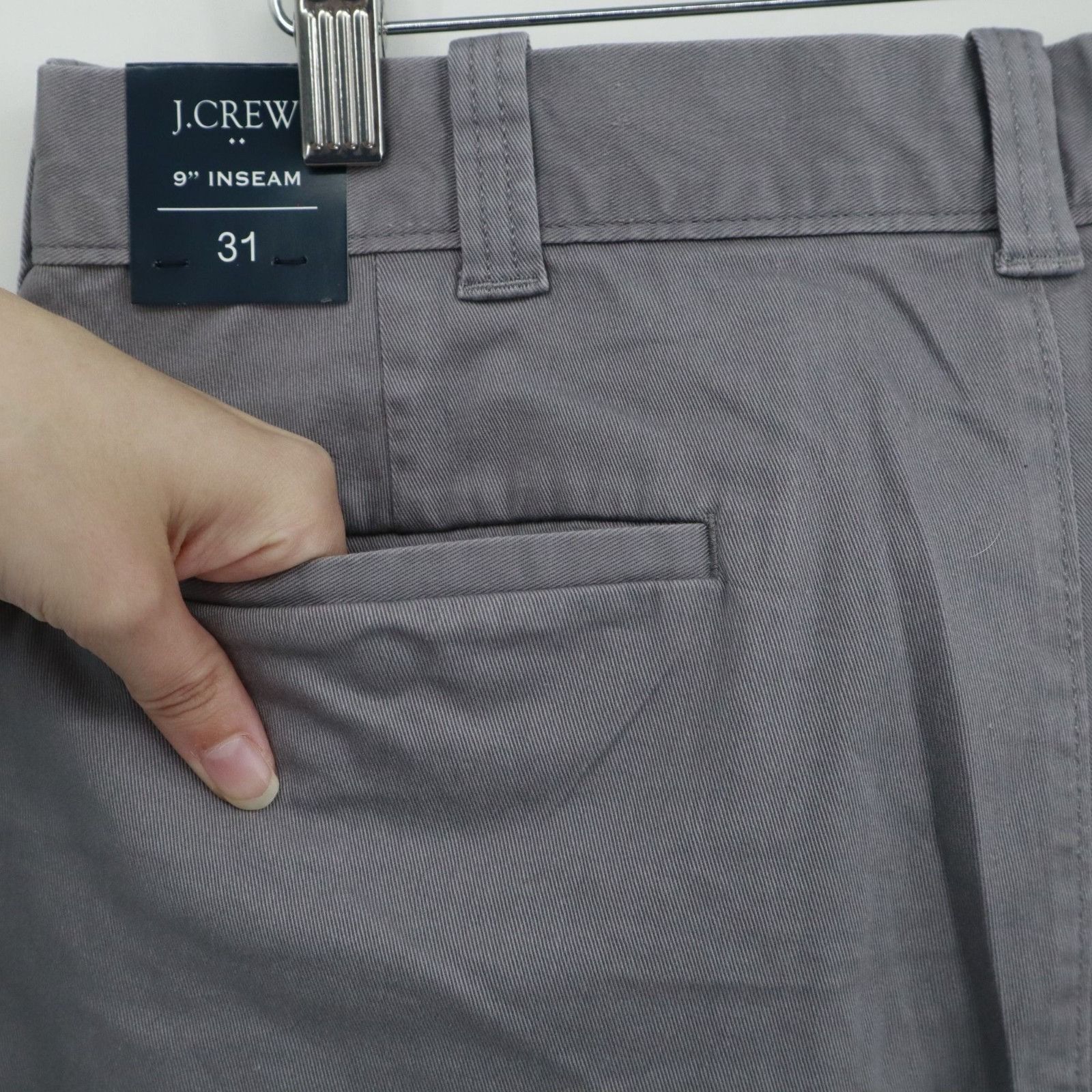 J.Crew J. Crew 9" Flex Chino Shorts Mens 31 Gray Preppy Academia Size US 31 - 5 Thumbnail