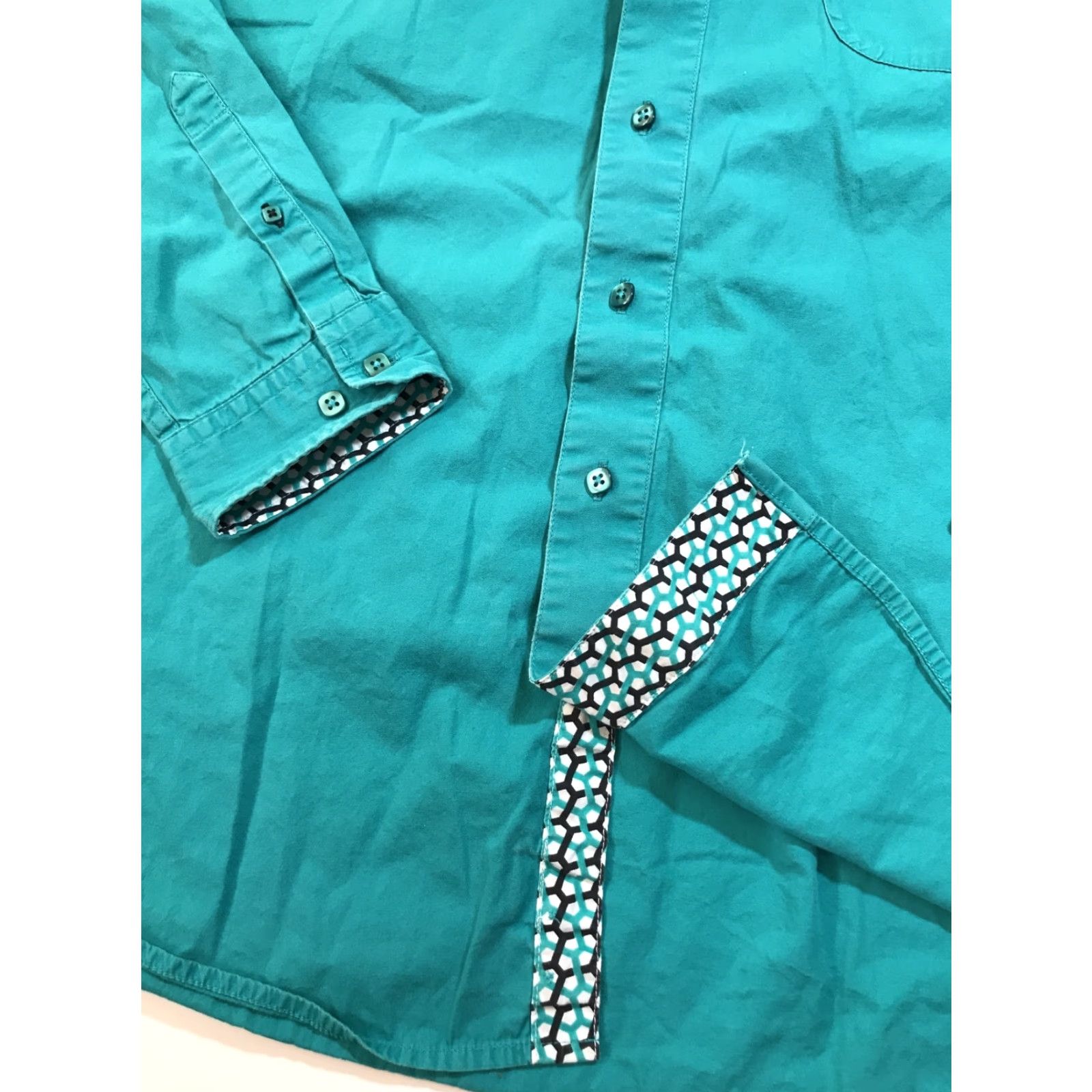 Vintage VINTAGE Cinch Western Cowboy Shirt 90s Teal Button-Up Long Sleeve Mens Size M Size US M / EU 48-50 / 2 - 5 Thumbnail