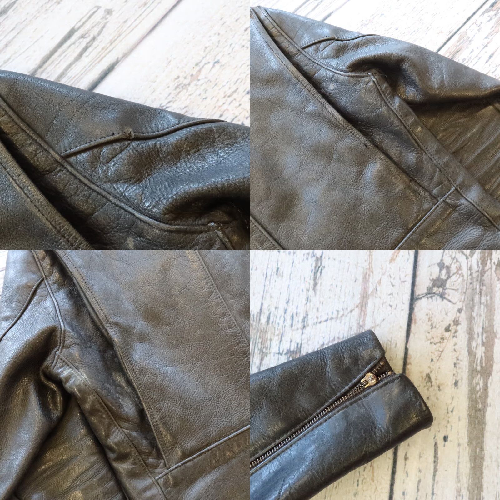 Vintage VINTAGE Vanson Cafe Racer Leather Jacket Mens Jacket 40 Black Motorcycle Jacket Size US XXS / EU 40 - 10 Thumbnail