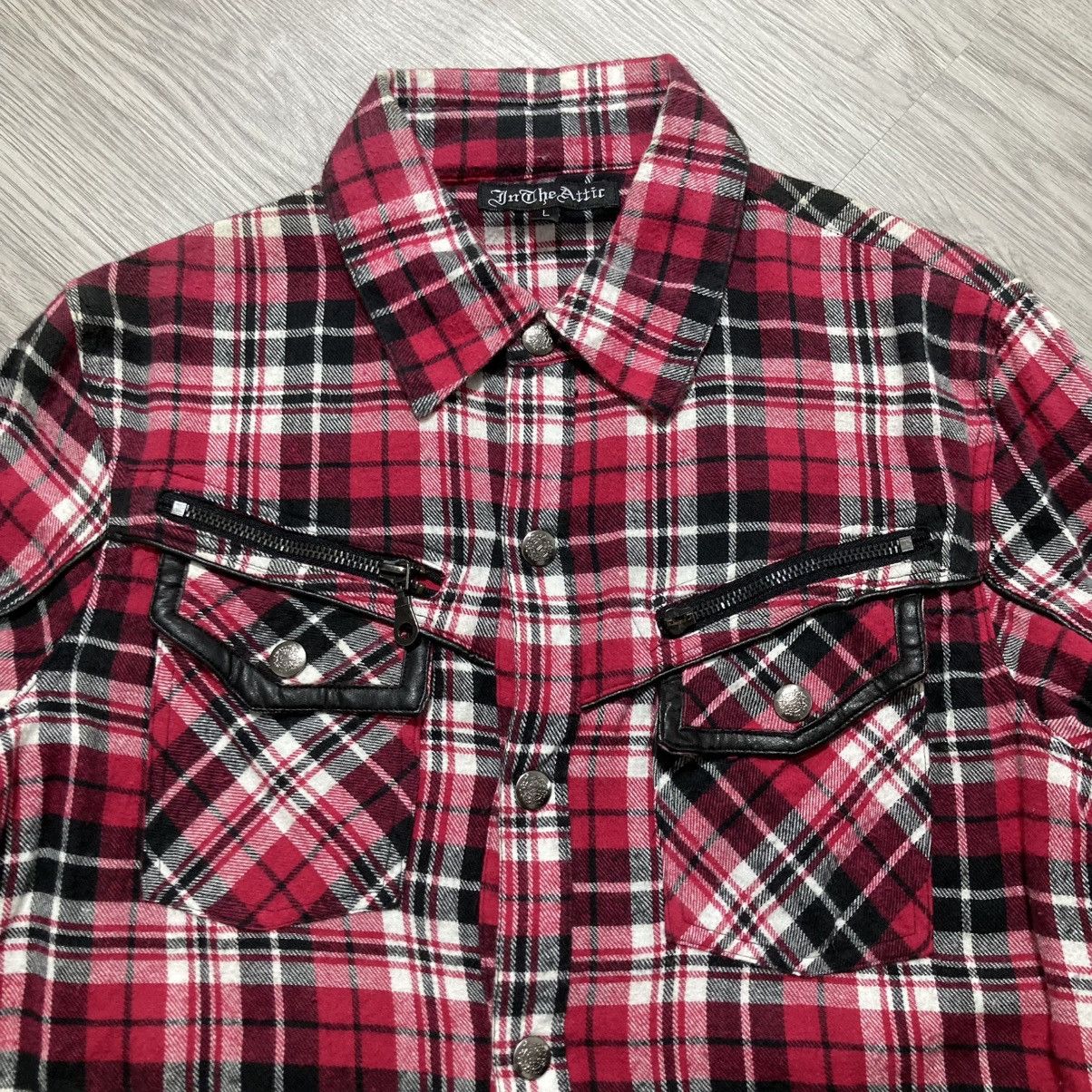 In The Attic 2000s In The Attic Plaid Flanel Button Shirt Punk Lgb Style Size US M / EU 48-50 / 2 - 3 Thumbnail