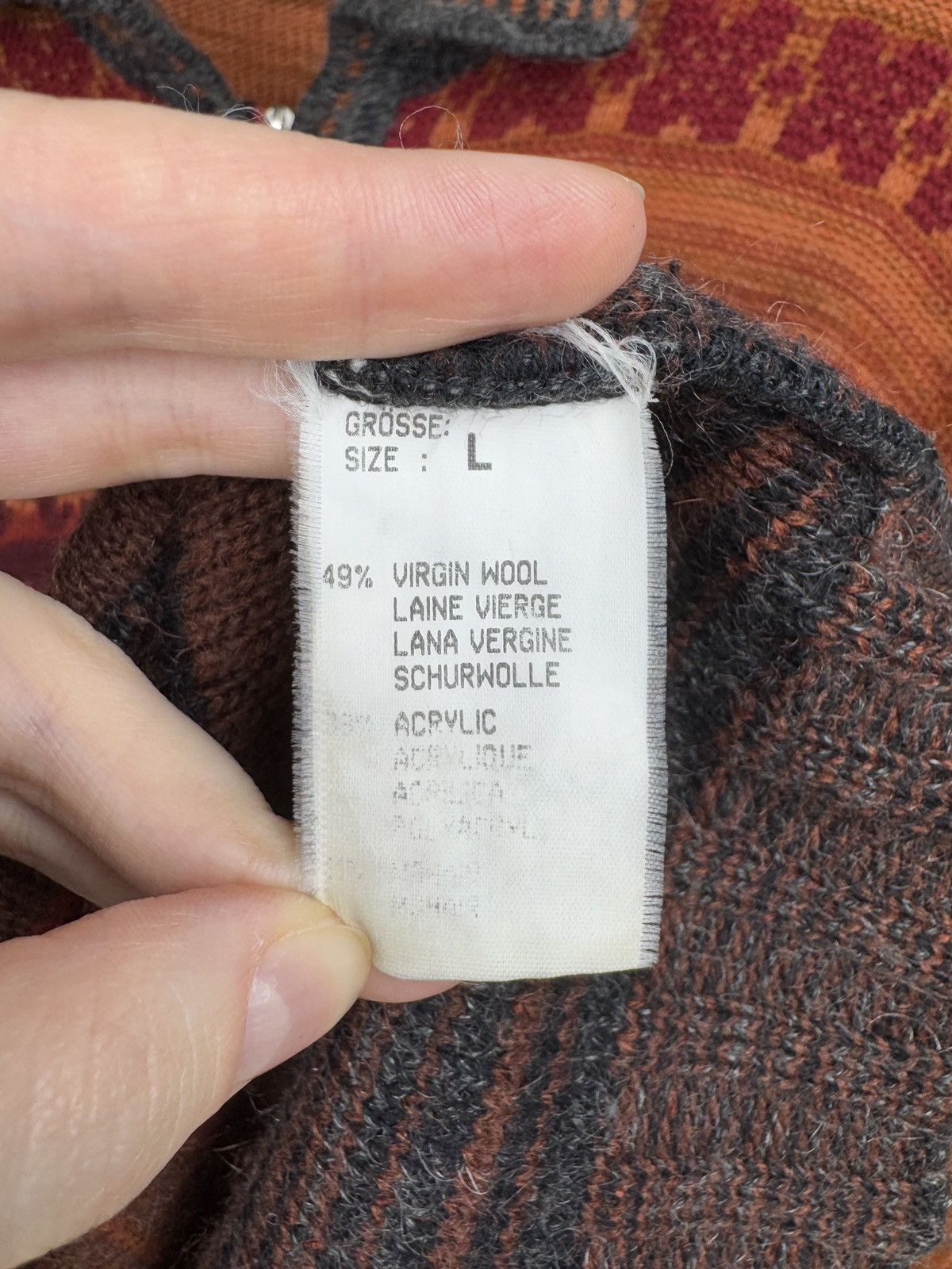 Kenzo Kenzo VNTG Wool Mohair Acrylic multicoloured 1/4 zip sweater Size US L / EU 52-54 / 3 - 11 Thumbnail