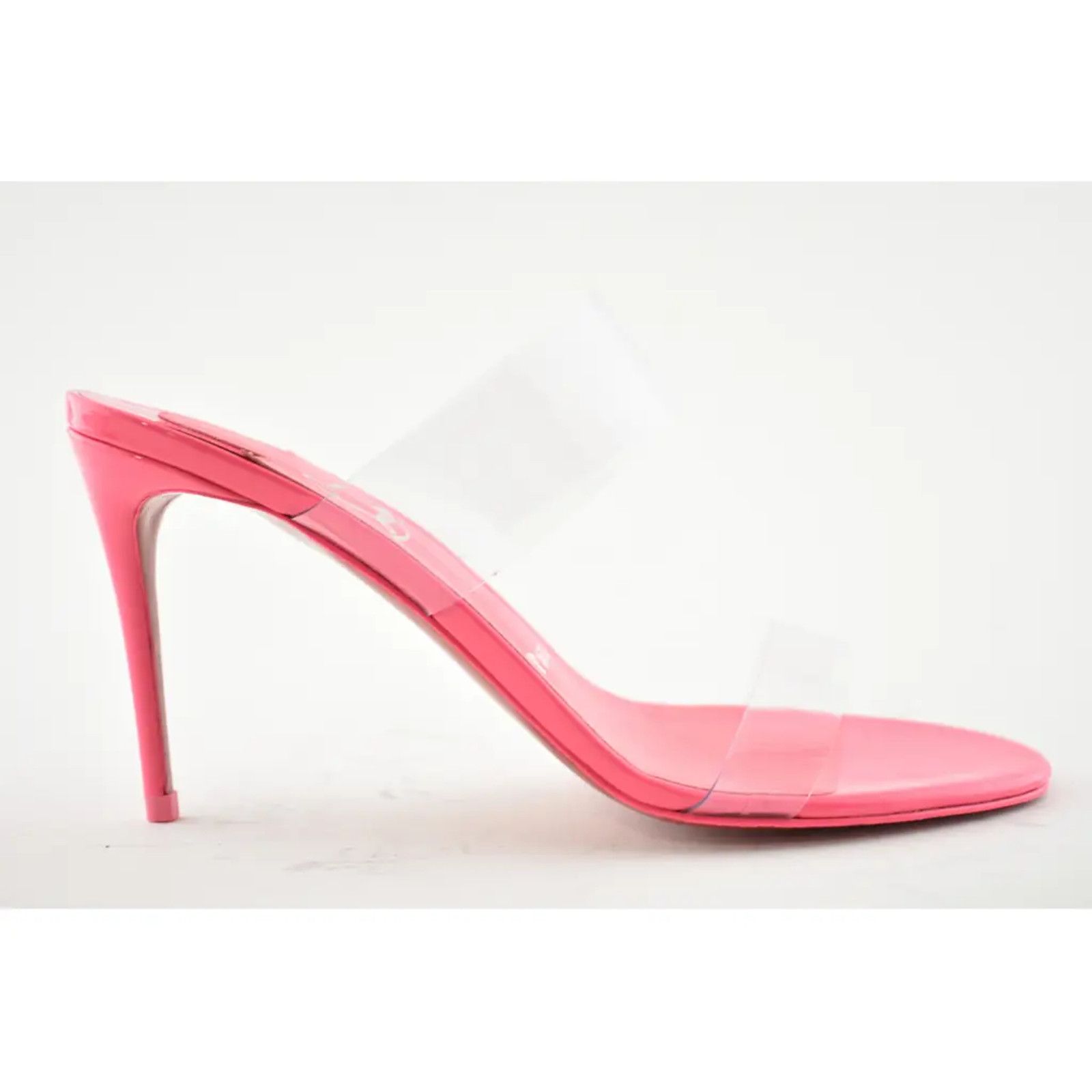 Christian Louboutin Christian Louboutin Just Nothing 85 Pink Patent PVC Sandal Size US 6.5 / IT 36.5 - 2 Thumbnail
