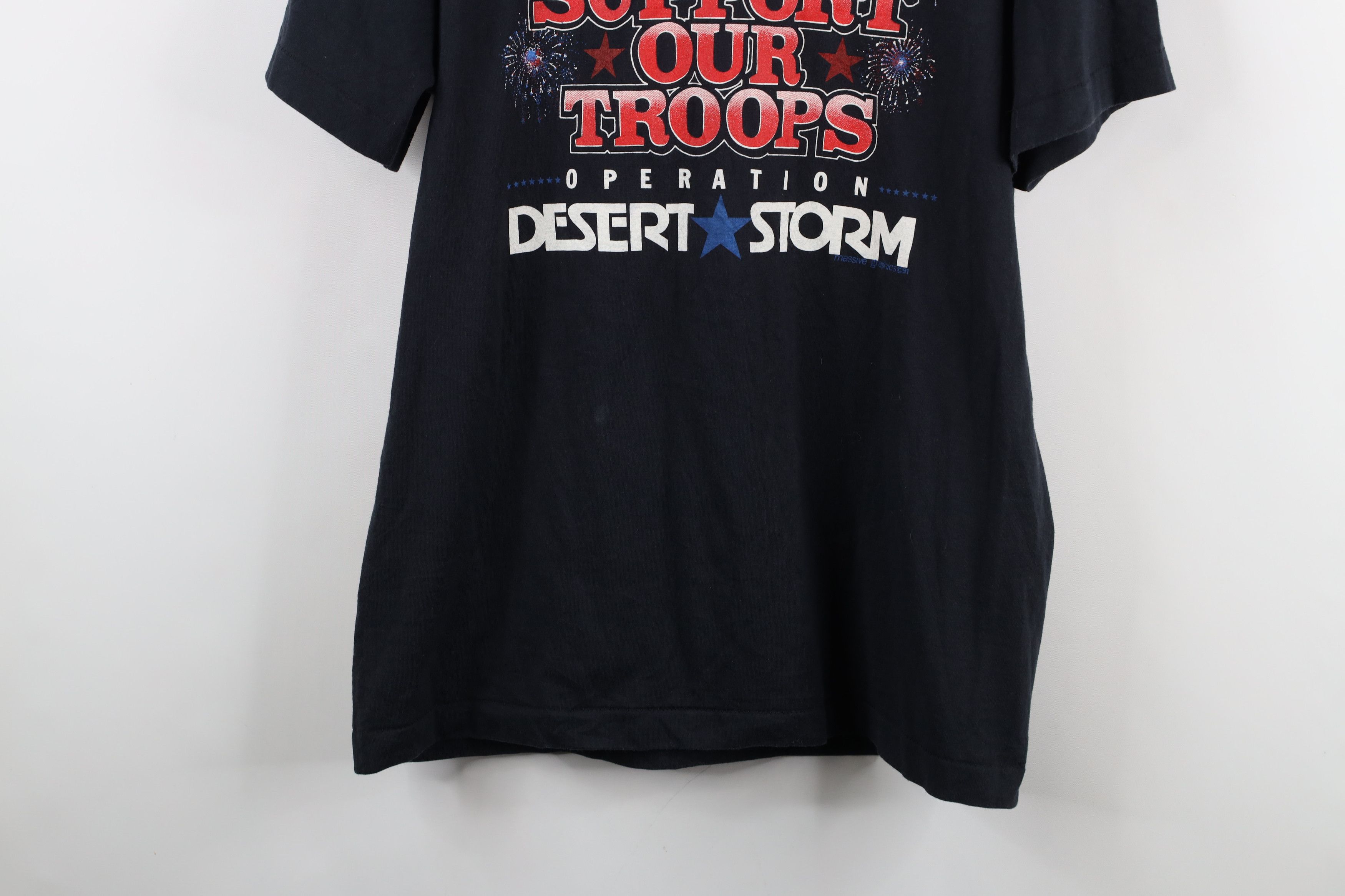 Vintage Vintage 90s Spell Operation Desert Storm T-Shirt Black USA Size US L / EU 52-54 / 3 - 3 Thumbnail