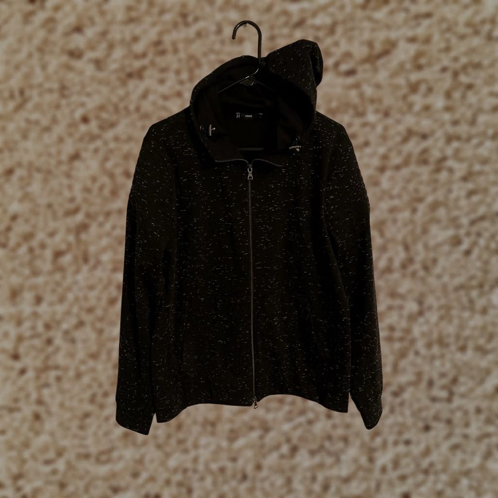 Vince Vince. Black Speckled Full Zip Hoodie Sweatshirt - Men's Large Hoodie L Mens Blue Speckled Full Zip Vince. Size US L / EU 52-54 / 3 - 1 Thumbnail