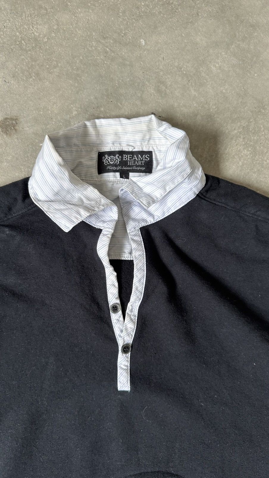 Beams Plus VINTAGE BEAMS HEART DOUBLE LAYER POLO TEE Size US M / EU 48-50 / 2 - 4 Thumbnail