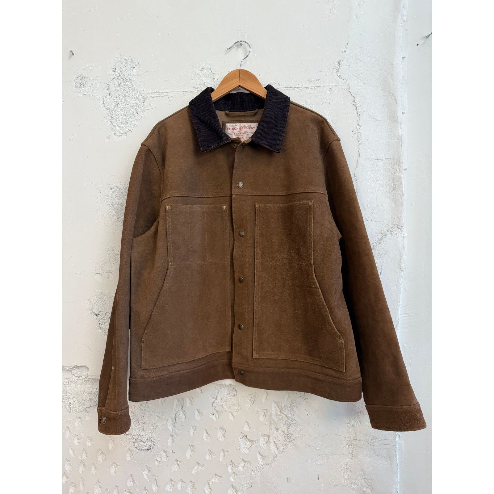 Filson Filson Roughout Leather Short Cruiser Jacket Size US XL / EU 56 / 4 - 1 Thumbnail