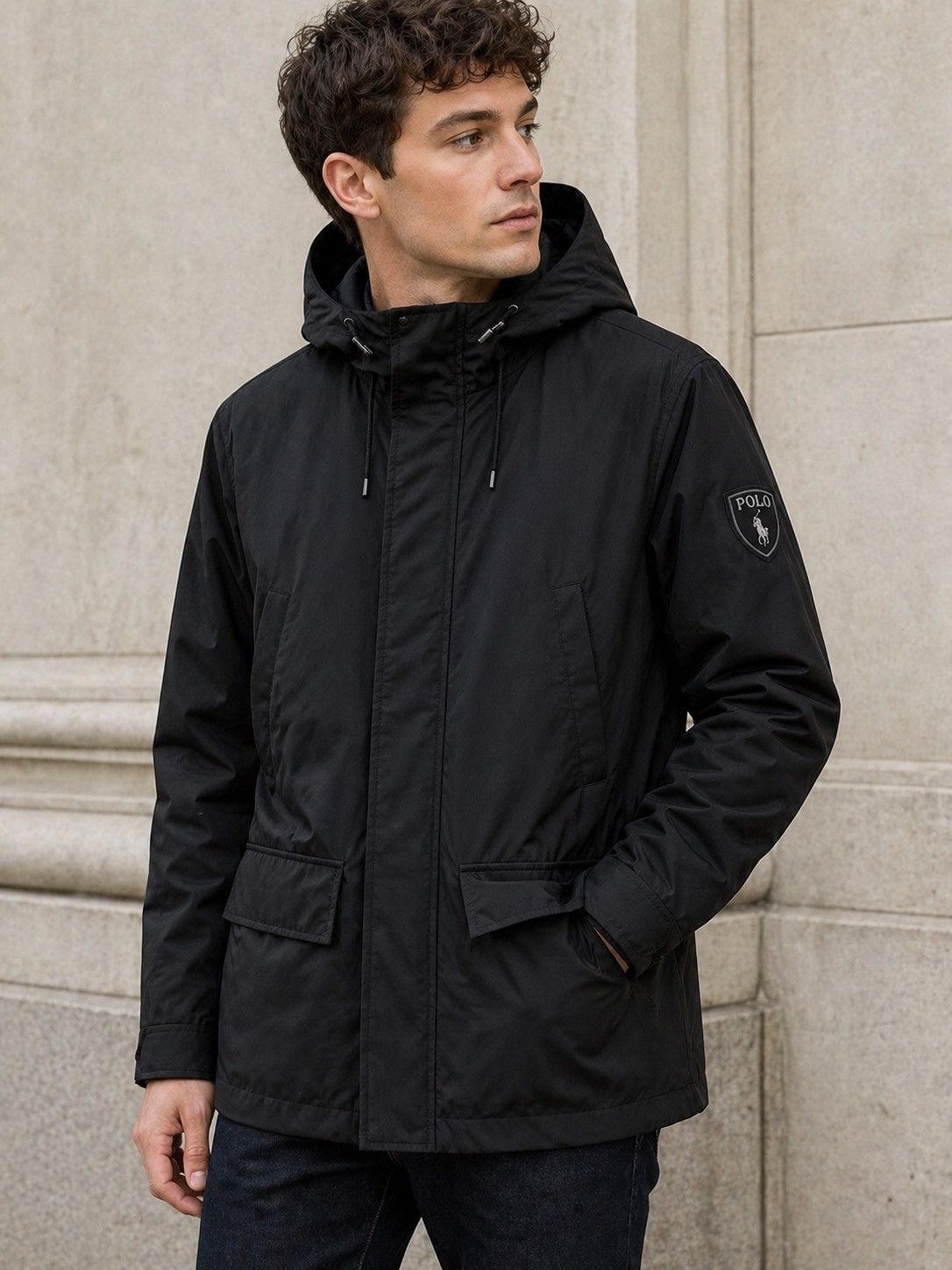 Polo Ralph Lauren Polo Ralph Lauren Men's Twill Hooded Coat Black Size Small Size US S / EU 44-46 / 1 - 1 Thumbnail
