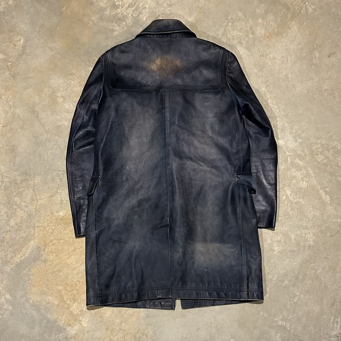 Designer × Valentino Valentino Calf Skin Patina Leather Duffle Trench Coat Rare Size US L / EU 52-54 / 3 - 14 Thumbnail