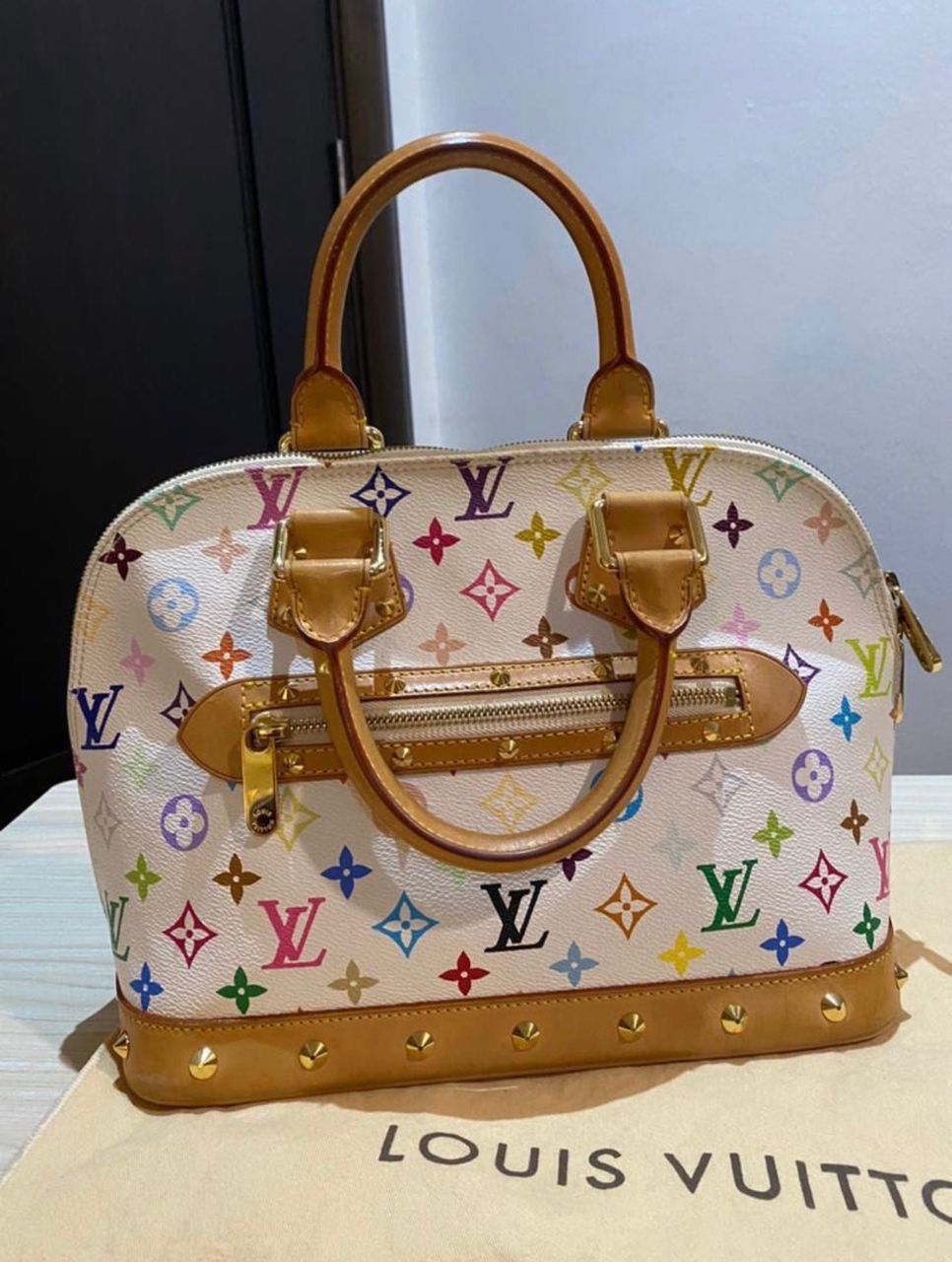 Louis Vuitton LOUIS VUITTON ALMA BAG MONOGRAM CANVAS WHITE/MULTICOLOU Size ONE SIZE - 1 Thumbnail