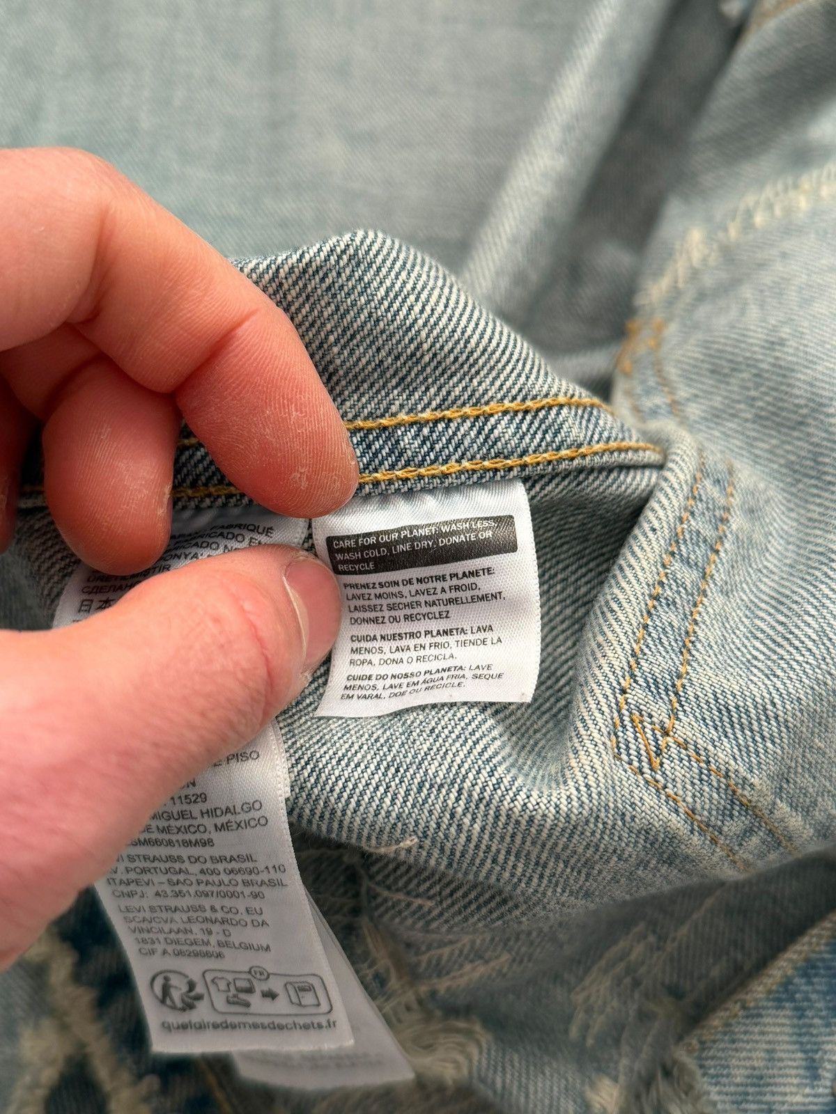 Kenzo × Levi's Kenzo Type II 2 Distressed Destroyed Denim Jacket Size US M / EU 48-50 / 2 - 15 Thumbnail