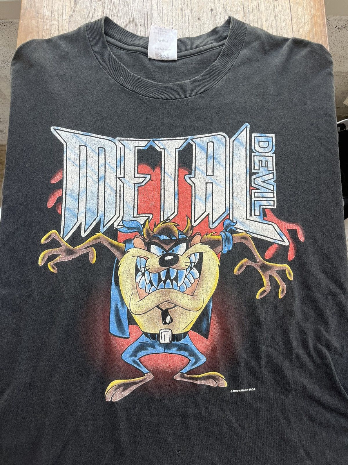 Vintage × Warner Bros Vintage TAZ METAL DEVIL 1996’s Warner Bros Tshirt Size US XL / EU 56 / 4 - 3 Thumbnail