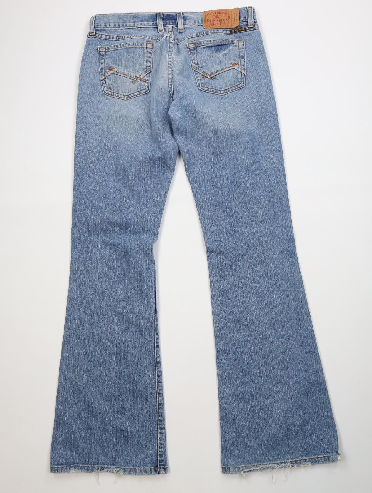 Lucky Brand Vintage 90s Y2K Lucky Brand Flared Wide Leg Jeans USA Blue Size 30" / US 8 / IT 44 - 11 Thumbnail