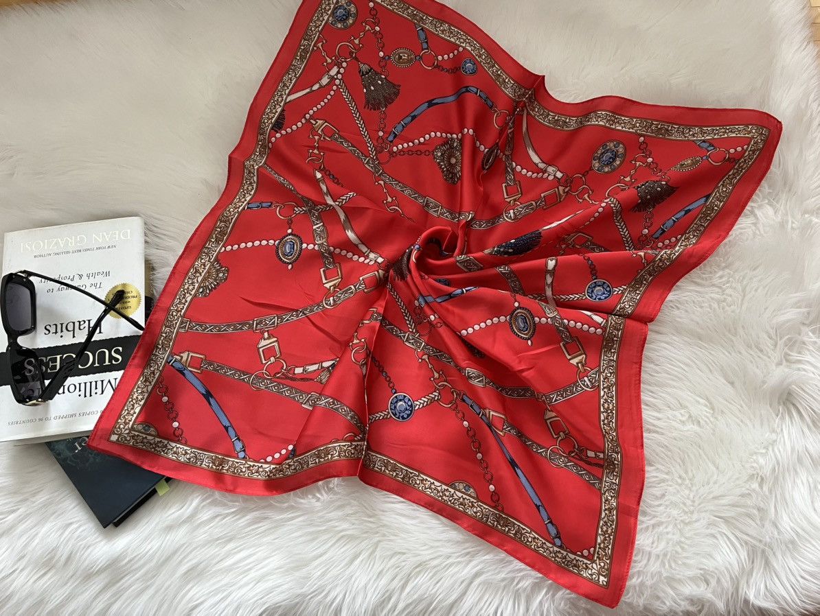 Other Imperial Red Satin Silk Scarf Size ONE SIZE - 1 Preview