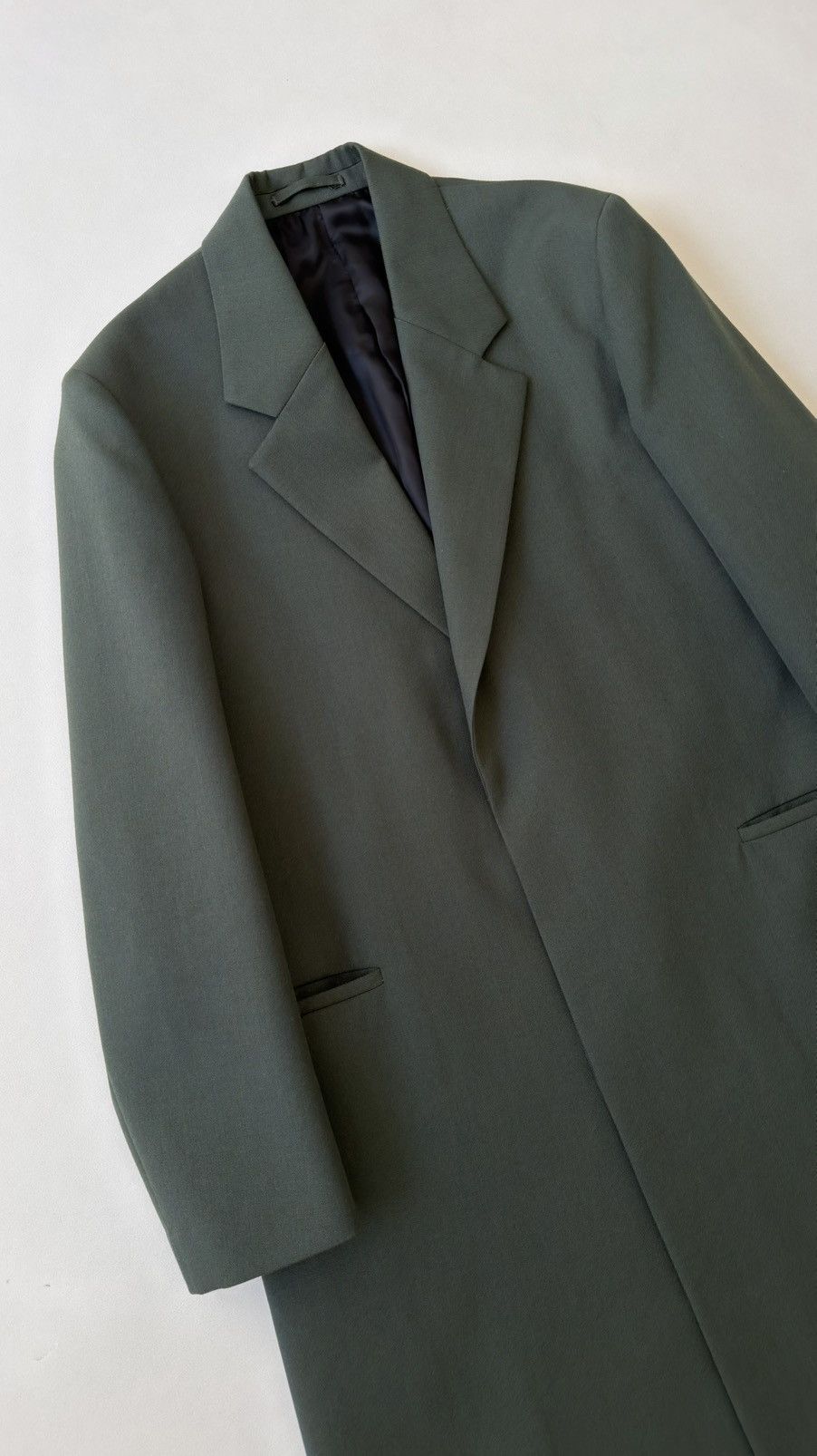 Lardini ‘Monotone’ Dark Green Wool Overcoat Size US M / EU 48-50 / 2 - 3 Thumbnail