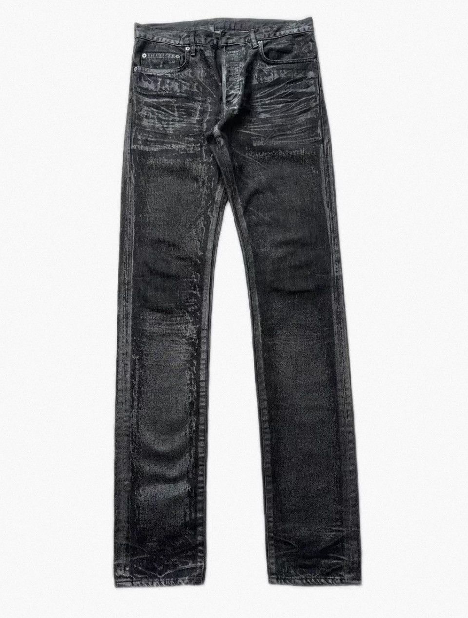 Dior × Hedi Slimane Dior Homme 08 'Luster' Wax Coated Denim Jeans