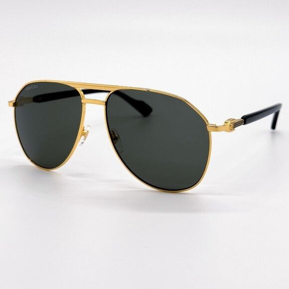 Gucci NEW GUCCI SUNGLASSES GG1220S 001 BLACK/GOLD UNISEX EYEWEAR Size ONE SIZE - 3 Thumbnail