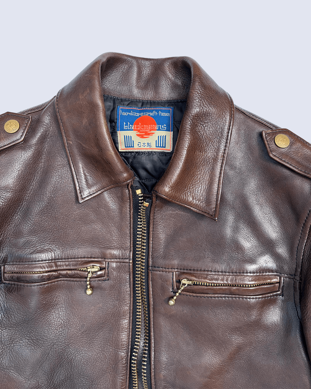 Blackmeans × Japanese Brand Blackmeans Single Rider Brown Leather Jacket Size US S / EU 44-46 / 1 - 5 Thumbnail